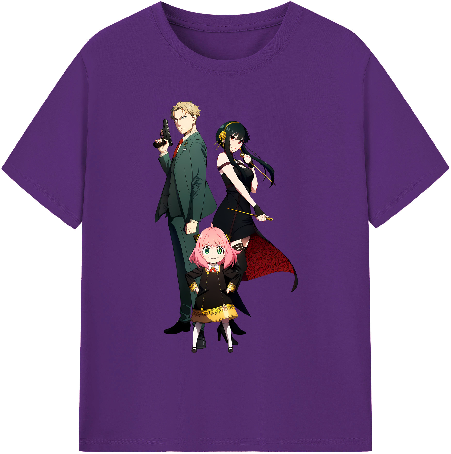 （画像用） SPY×FAMILY间谍家家酒 綿100％ メンズ半袖Tシャツ｜肌触りやわらか＆通気性