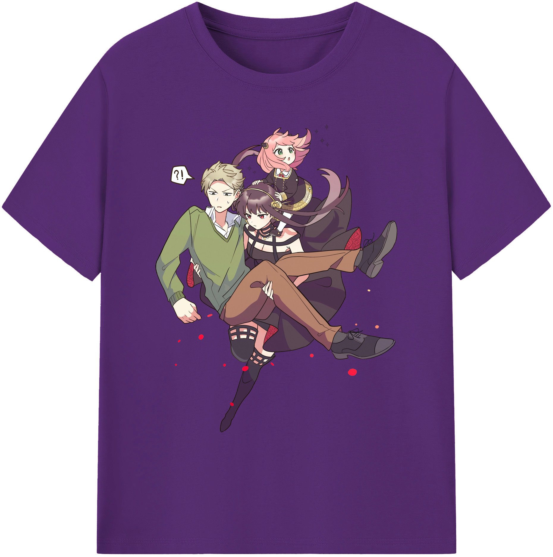 （画像用） SPY×FAMILY间谍家家酒 綿100％ メンズ半袖Tシャツ｜肌触りやわらか＆通気性