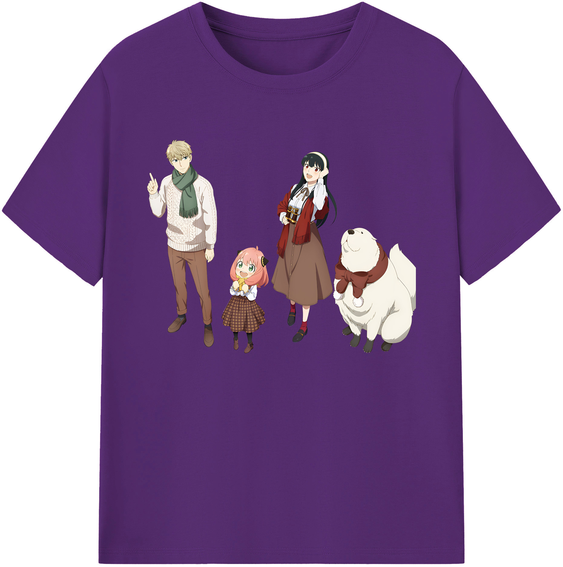 （画像用） SPY×FAMILY间谍家家酒 綿100％ メンズ半袖Tシャツ｜肌触りやわらか＆通気性