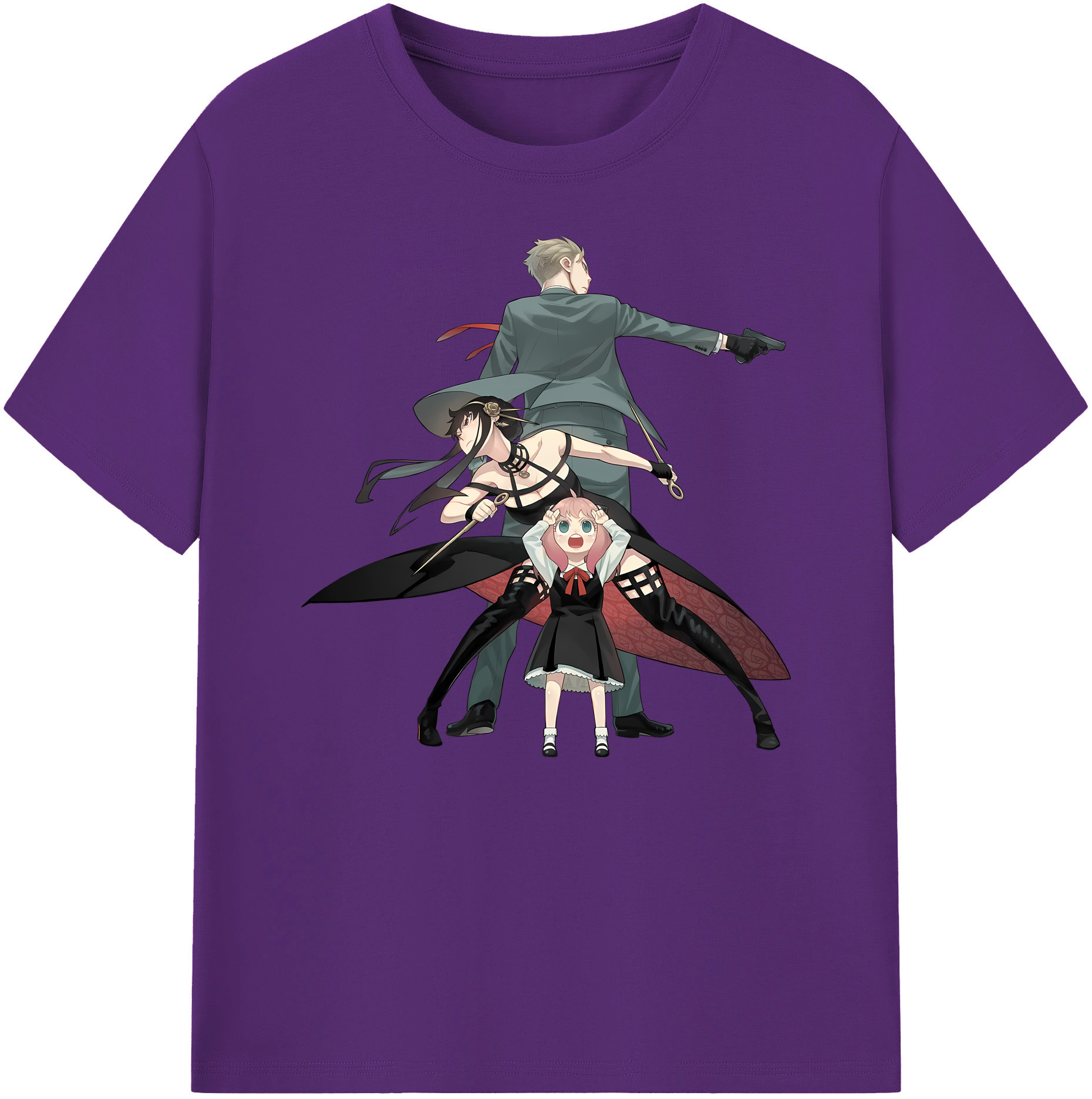 （画像用） SPY×FAMILY间谍家家酒 綿100％ メンズ半袖Tシャツ｜肌触りやわらか＆通気性