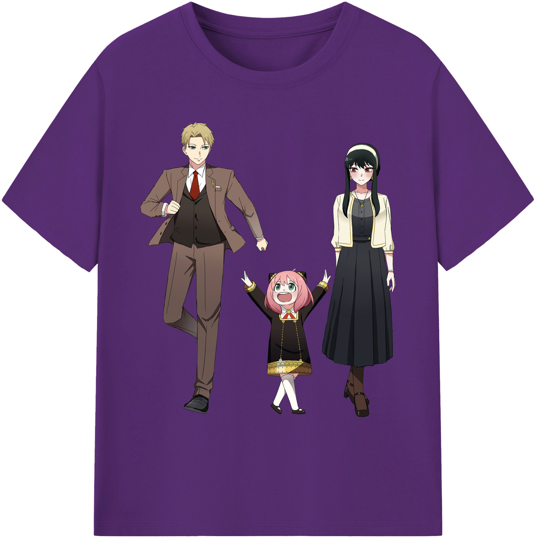 （画像用） SPY×FAMILY间谍家家酒 綿100％ メンズ半袖Tシャツ｜肌触りやわらか＆通気性