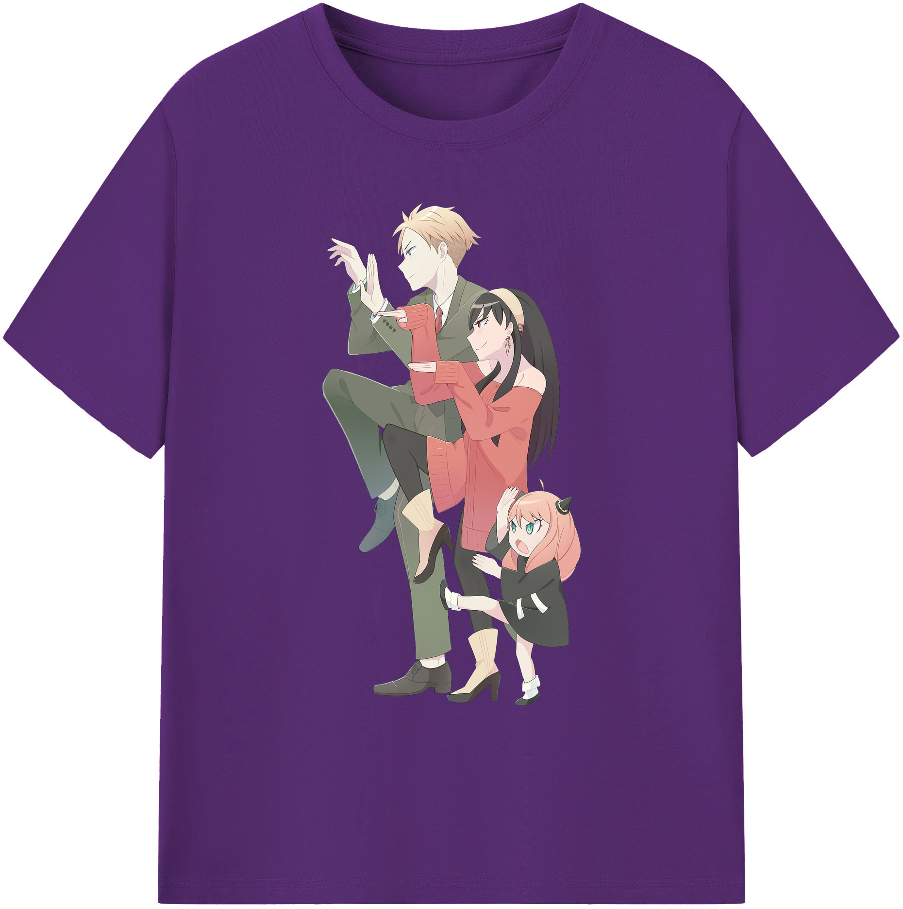（画像用） SPY×FAMILY间谍家家酒 綿100％ メンズ半袖Tシャツ｜肌触りやわらか＆通気性