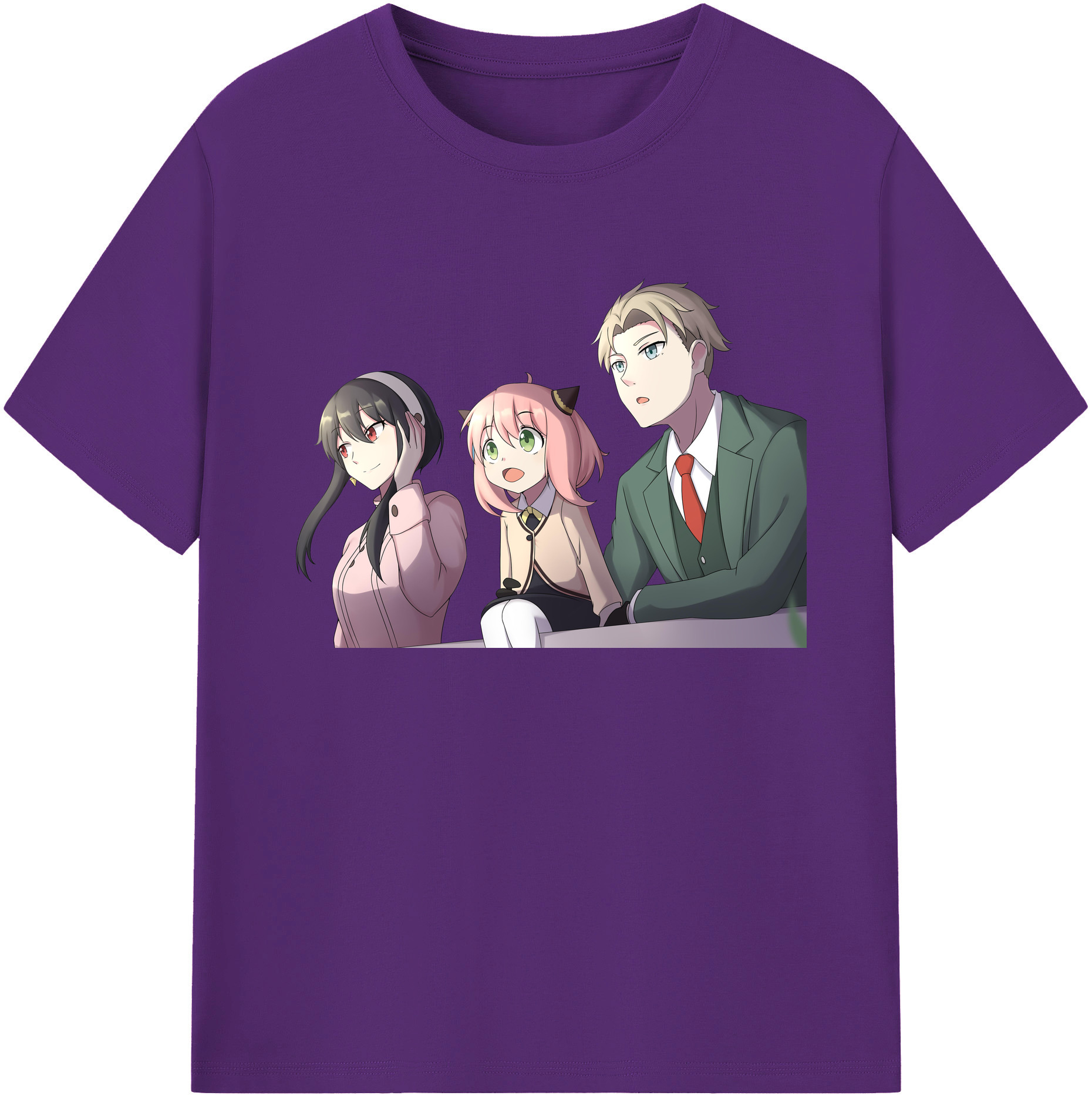（画像用） SPY×FAMILY间谍家家酒 綿100％ メンズ半袖Tシャツ｜肌触りやわらか＆通気性