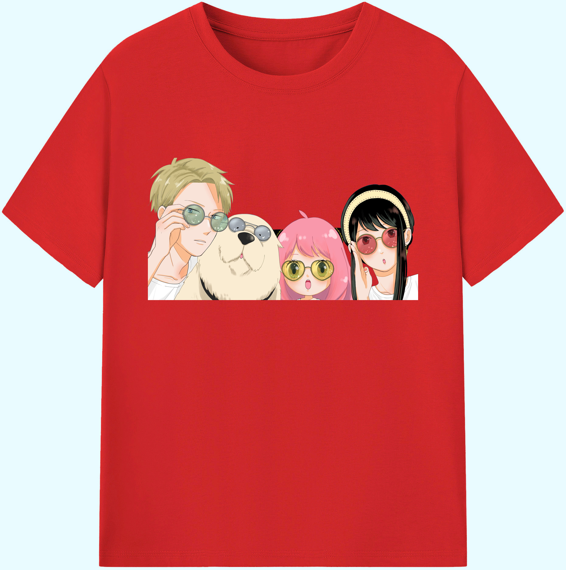 （画像用） SPY×FAMILY间谍家家酒 綿100％ メンズ半袖Tシャツ｜肌触りやわらか＆通気性