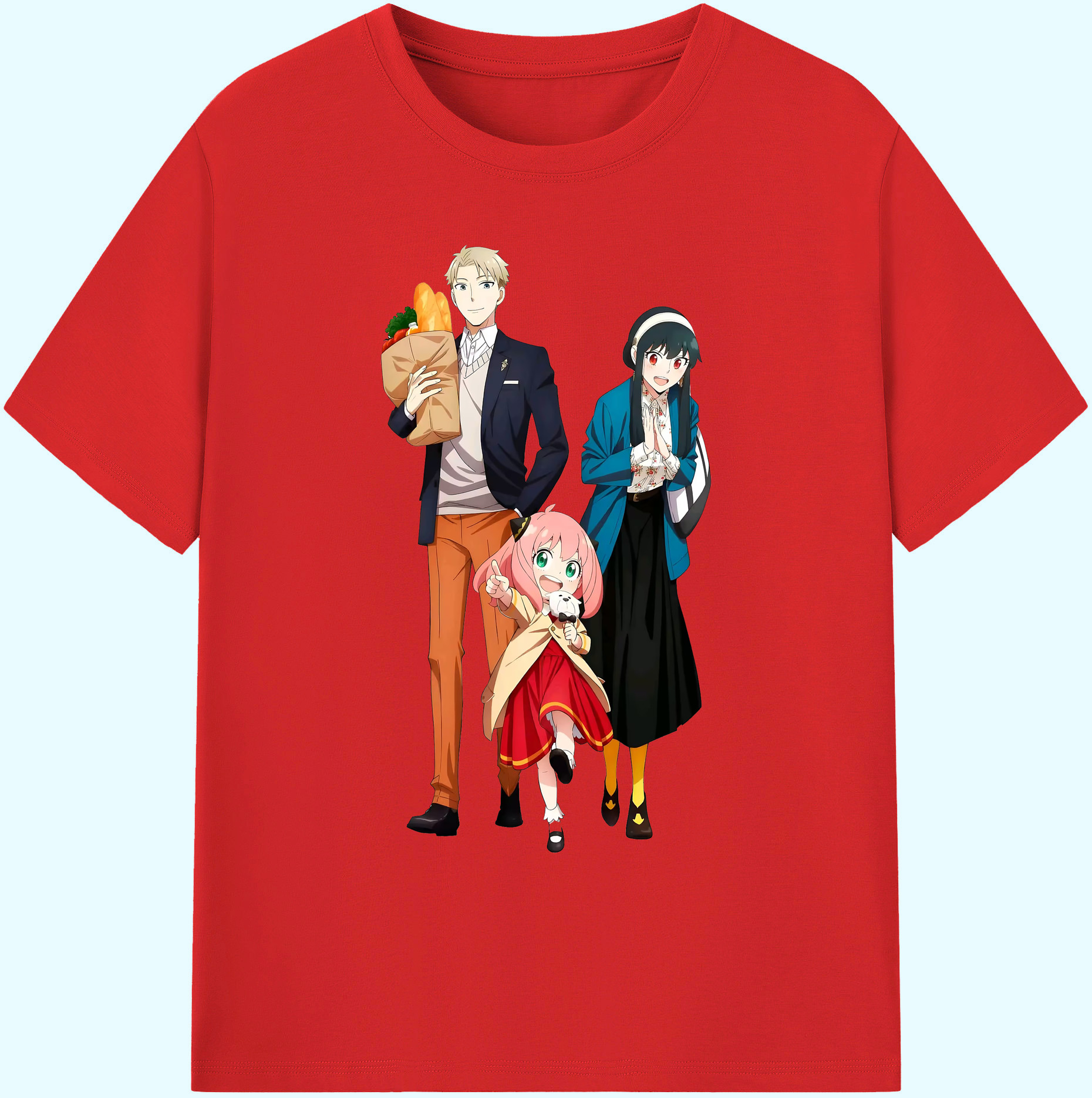 （画像用） SPY×FAMILY间谍家家酒 綿100％ メンズ半袖Tシャツ｜肌触りやわらか＆通気性