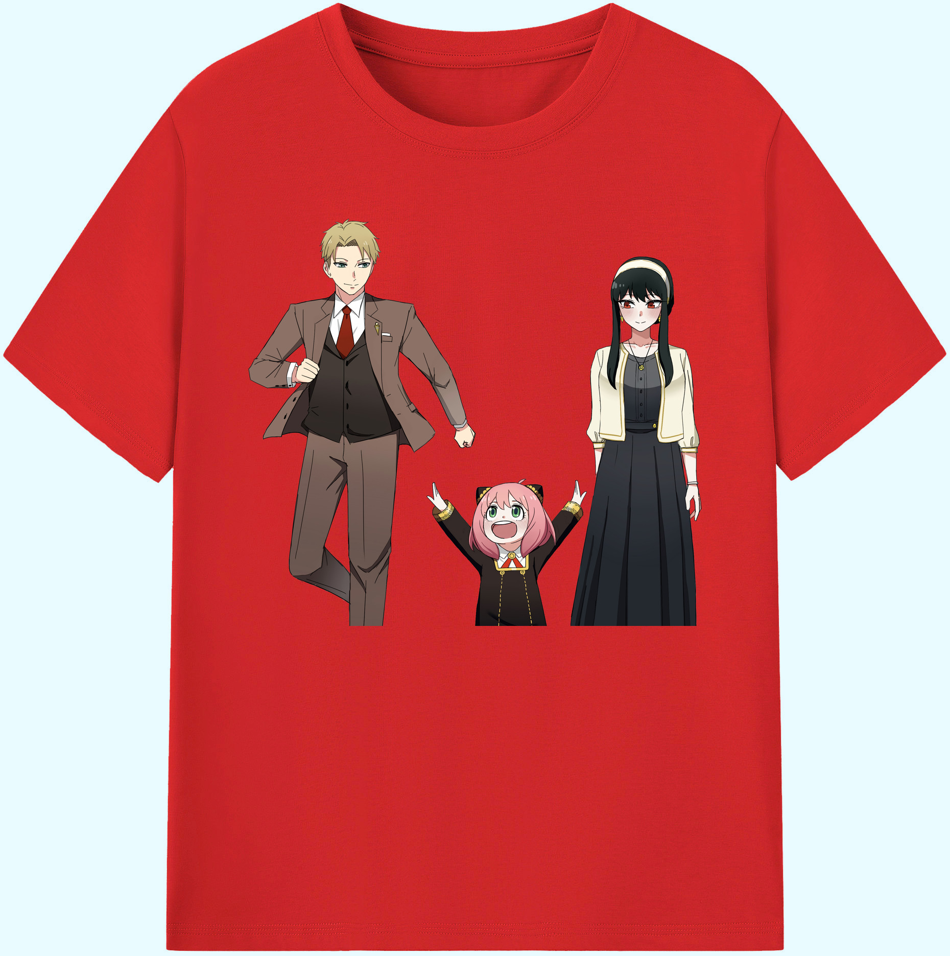 （画像用） SPY×FAMILY间谍家家酒 綿100％ メンズ半袖Tシャツ｜肌触りやわらか＆通気性
