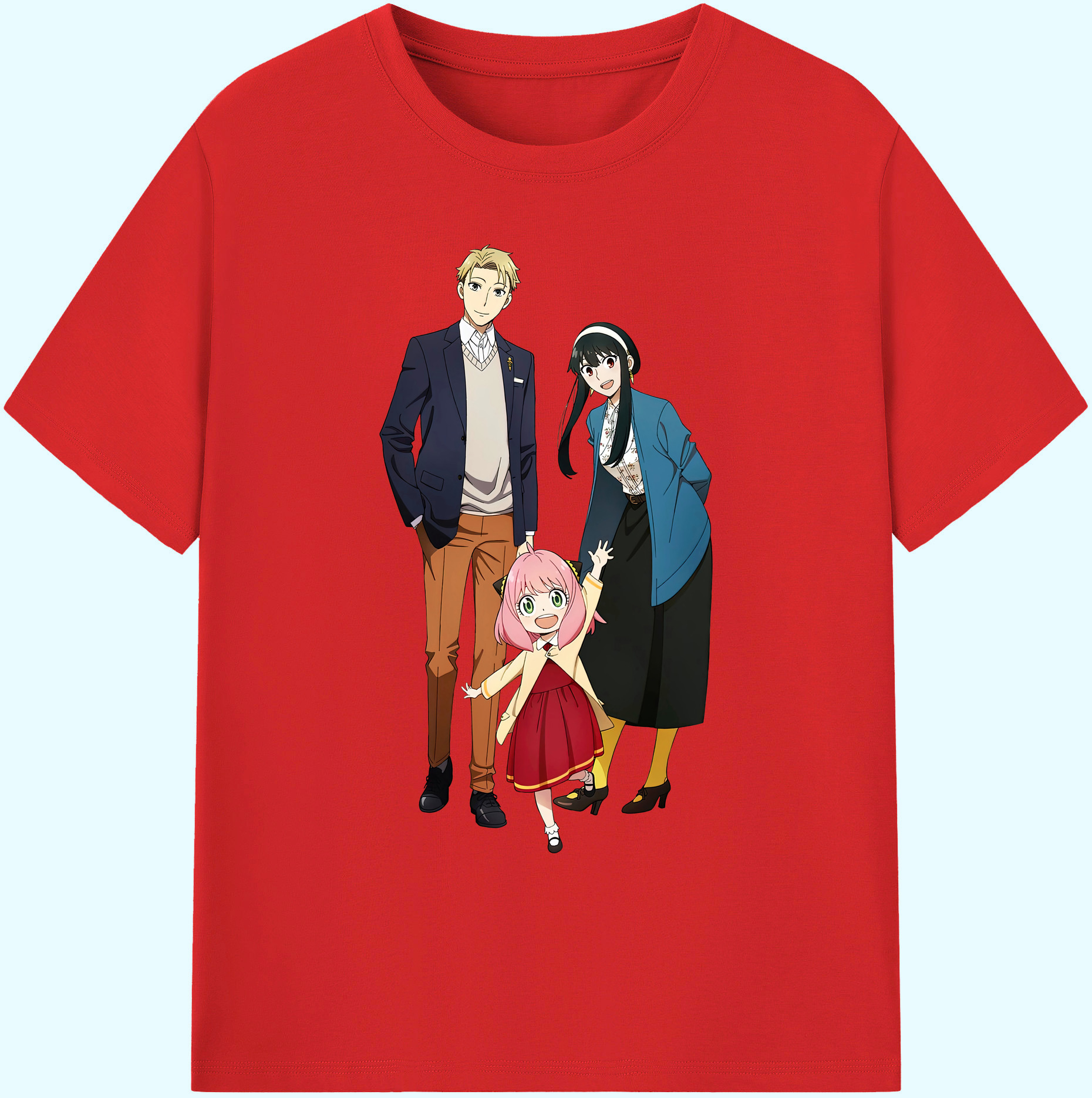 （画像用） SPY×FAMILY间谍家家酒 綿100％ メンズ半袖Tシャツ｜肌触りやわらか＆通気性