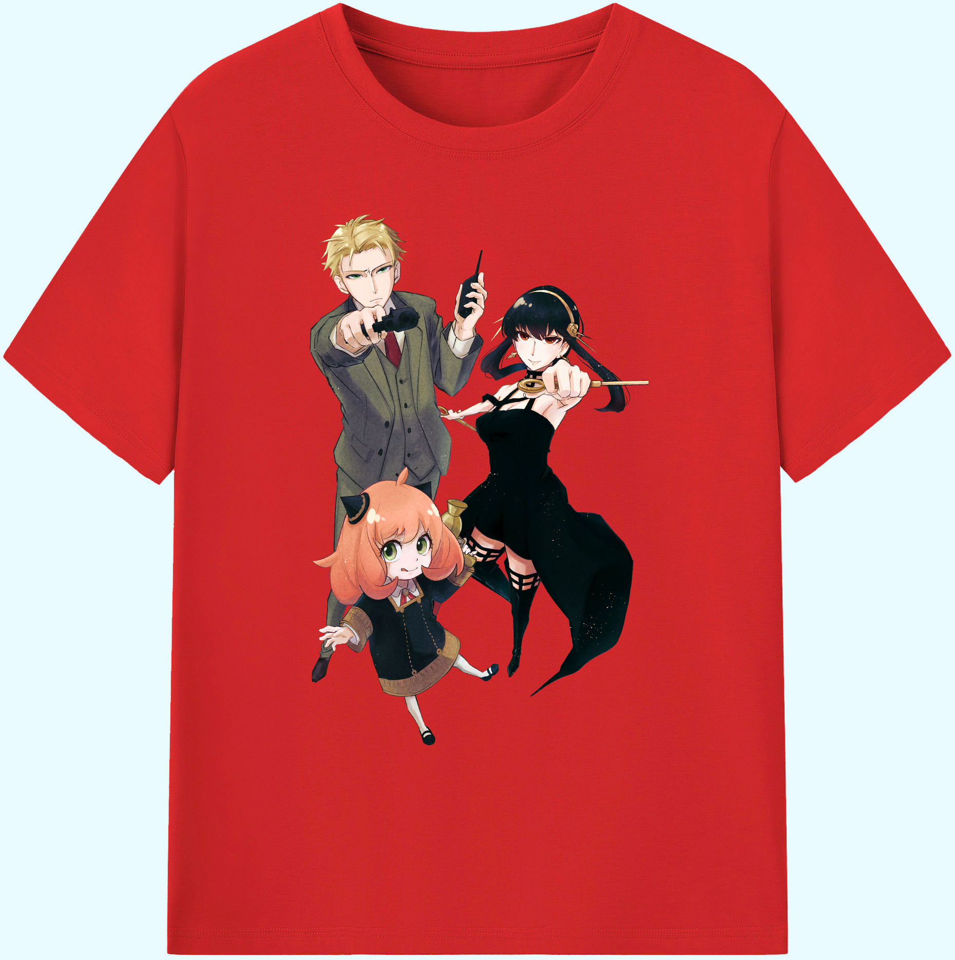 （画像用） SPY×FAMILY间谍家家酒 綿100％ メンズ半袖Tシャツ｜肌触りやわらか＆通気性