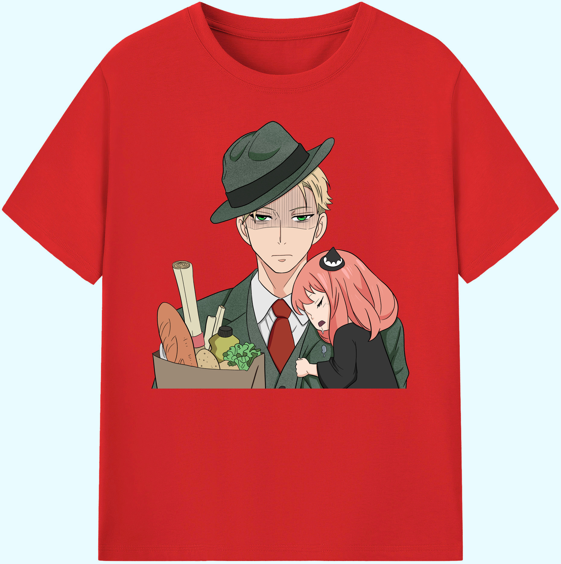 （画像用） SPY×FAMILY间谍家家酒 綿100％ メンズ半袖Tシャツ｜肌触りやわらか＆通気性