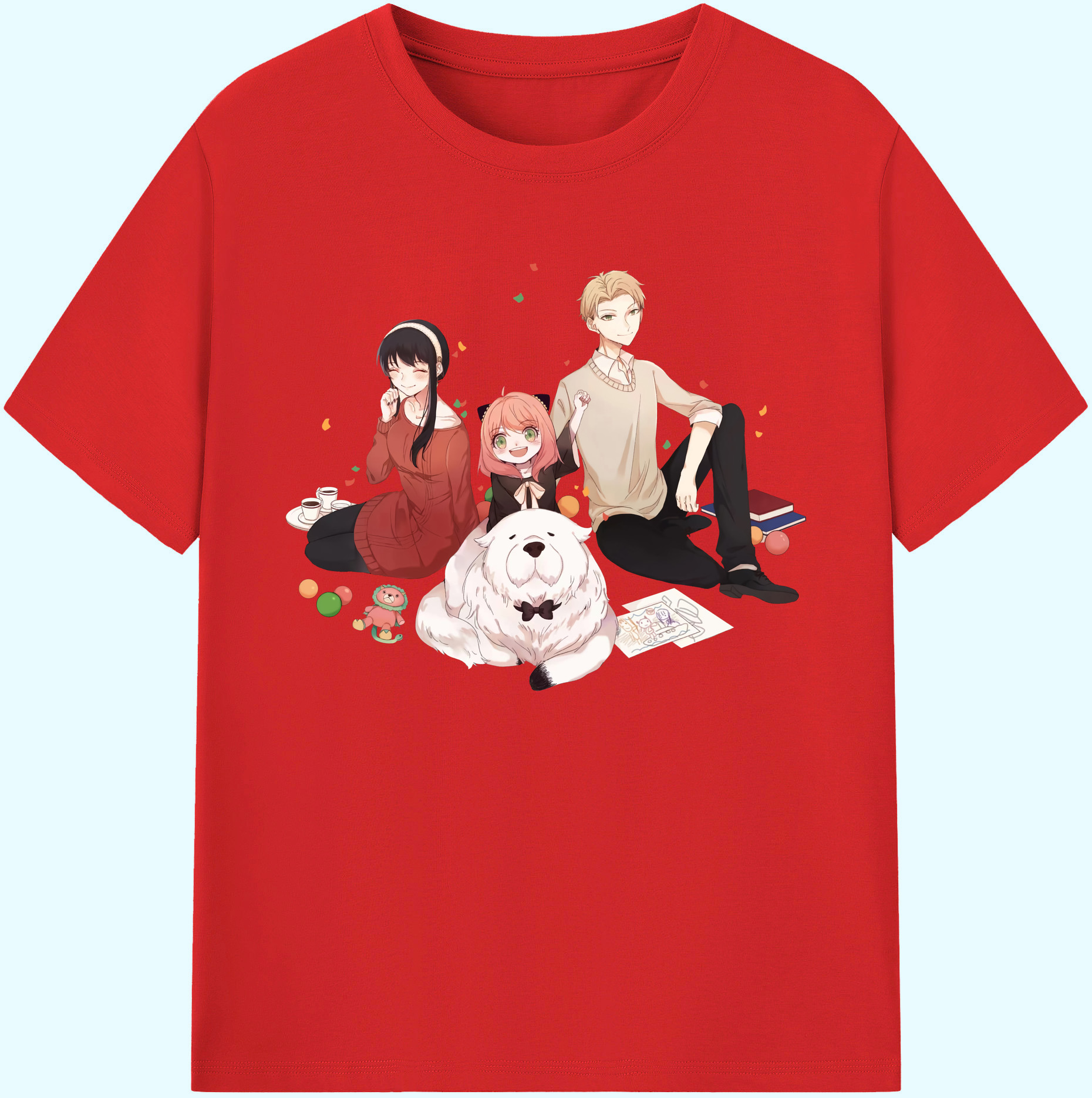 （画像用） SPY×FAMILY间谍家家酒 綿100％ メンズ半袖Tシャツ｜肌触りやわらか＆通気性