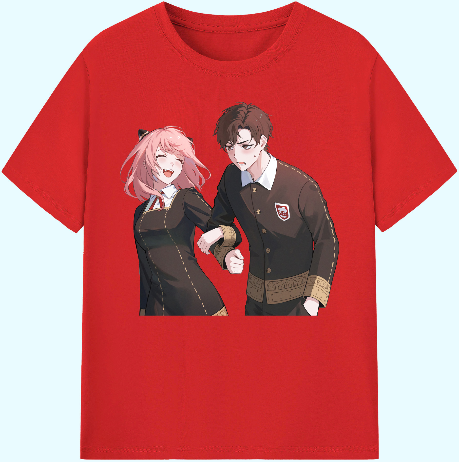 （画像用） SPY×FAMILY间谍家家酒 綿100％ メンズ半袖Tシャツ｜肌触りやわらか＆通気性