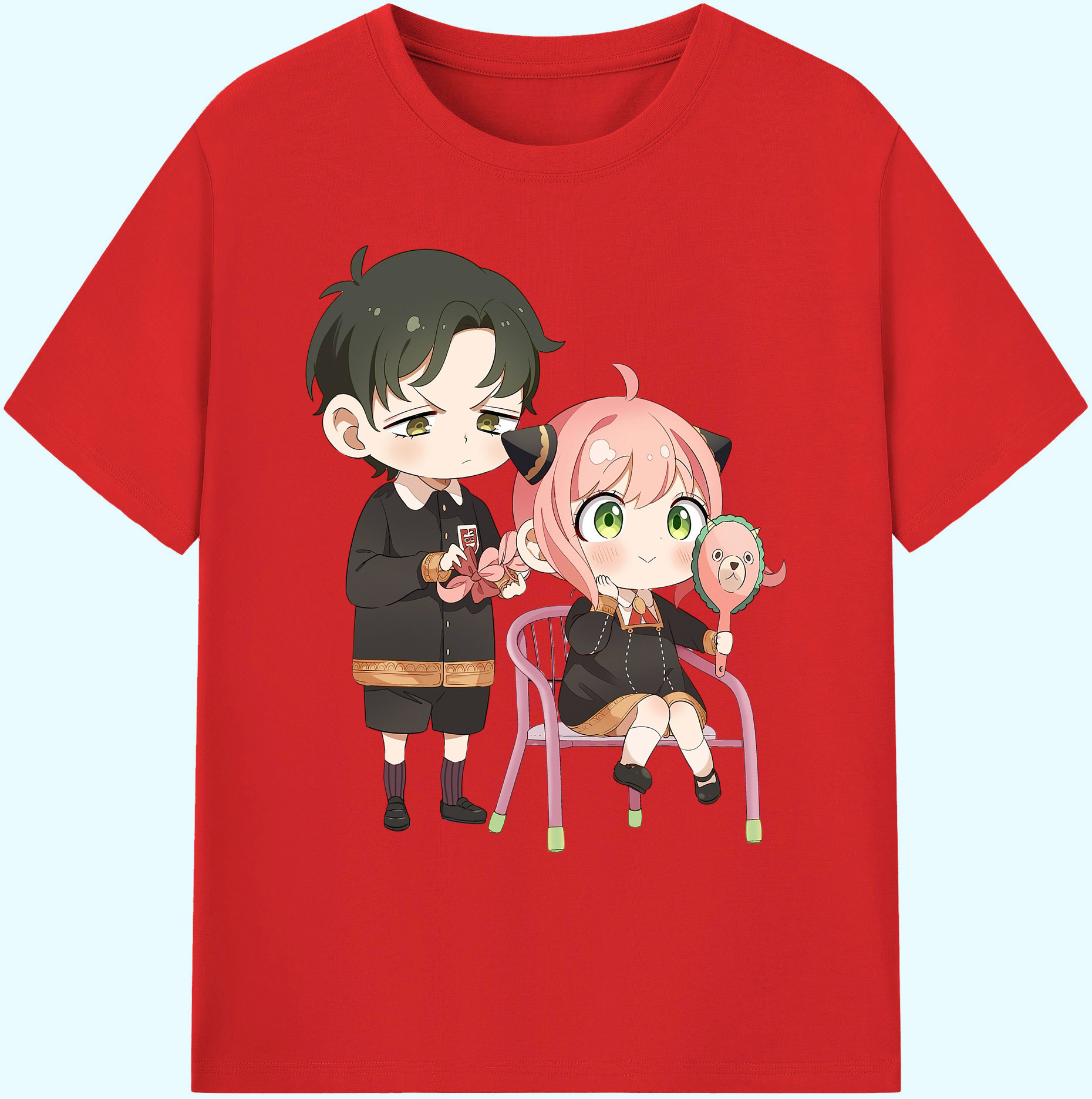 （画像用） SPY×FAMILY间谍家家酒 綿100％ メンズ半袖Tシャツ｜肌触りやわらか＆通気性