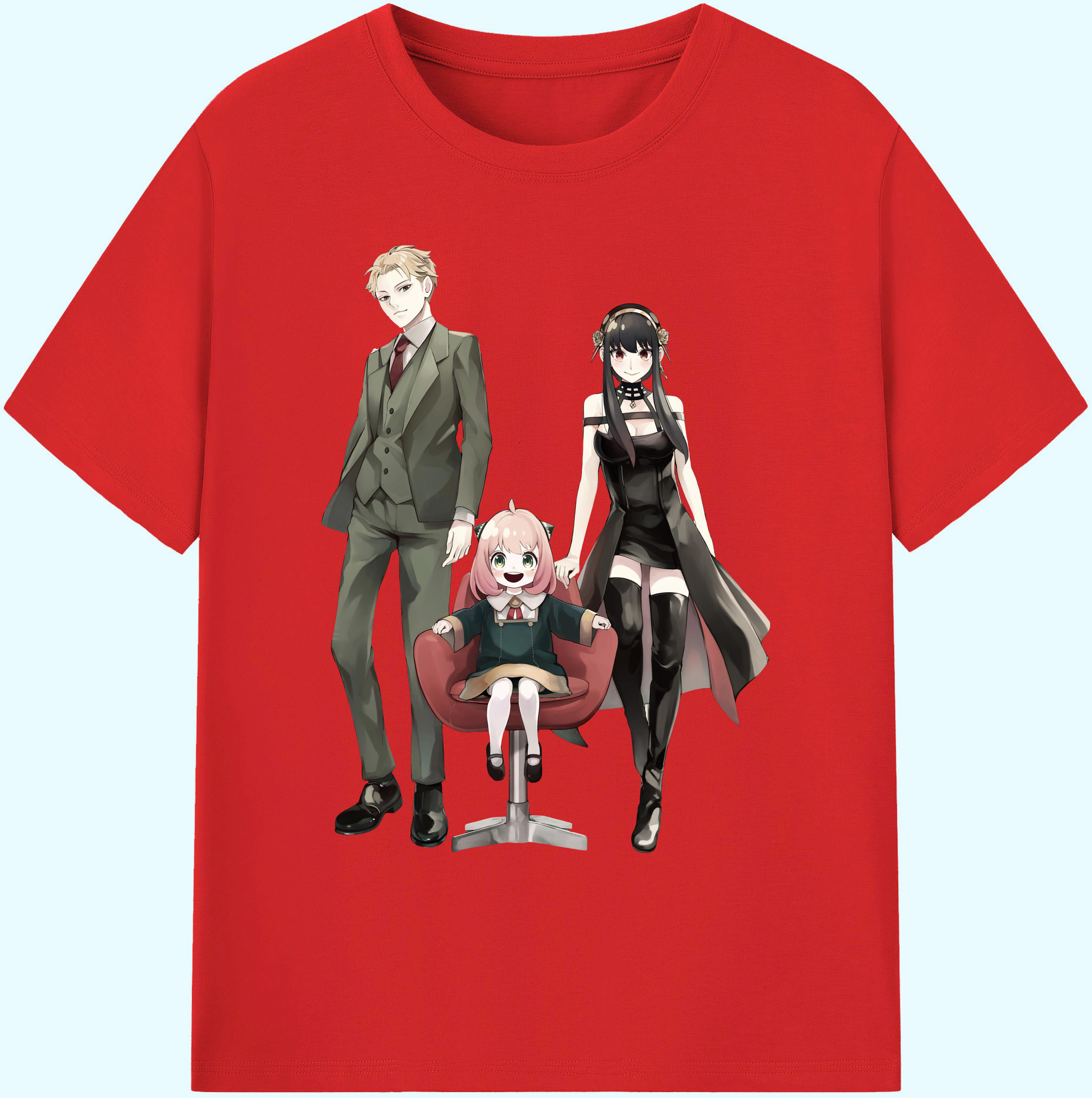 （画像用） SPY×FAMILY间谍家家酒 綿100％ メンズ半袖Tシャツ｜肌触りやわらか＆通気性
