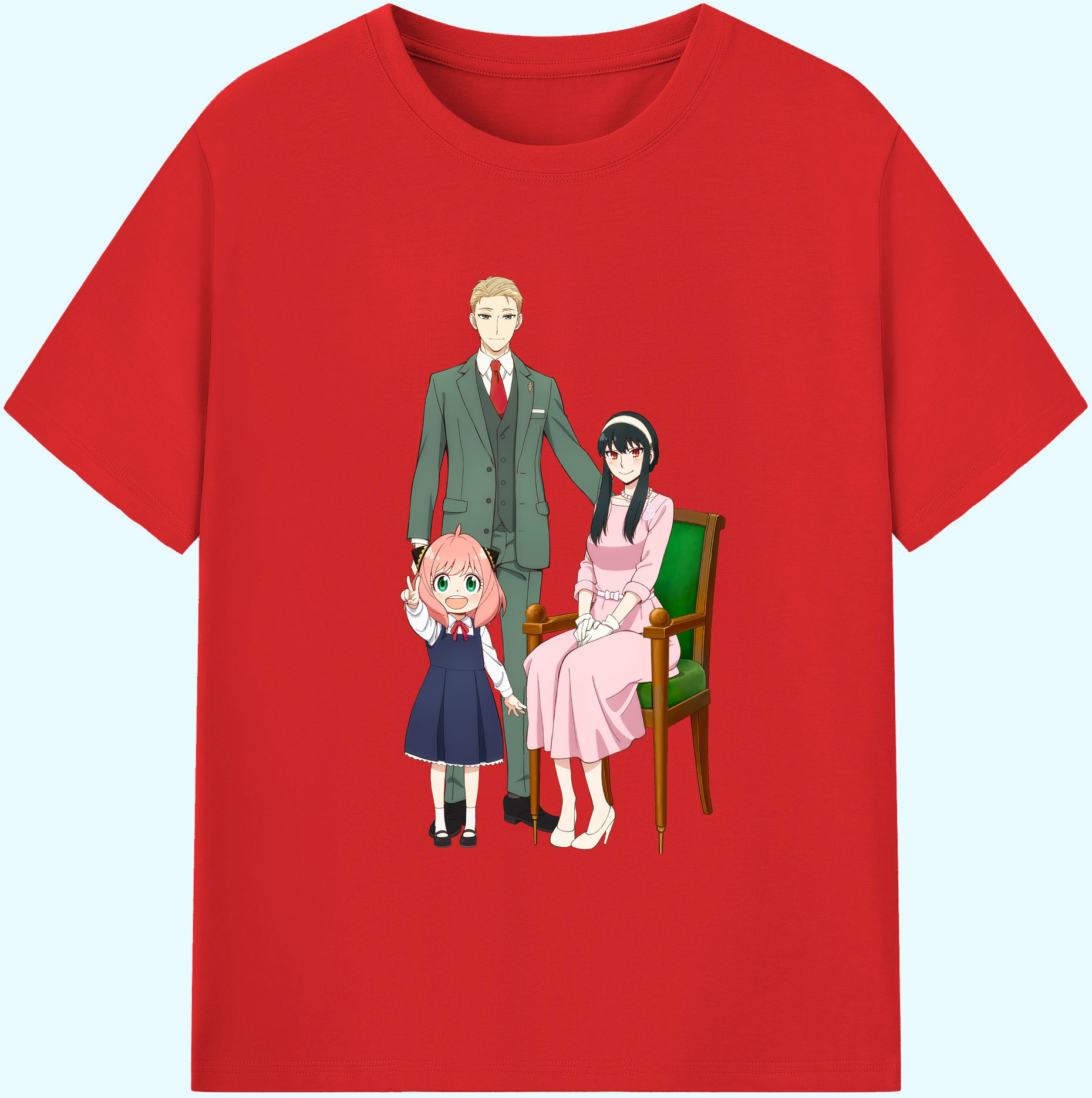 （画像用） SPY×FAMILY间谍家家酒 綿100％ メンズ半袖Tシャツ｜肌触りやわらか＆通気性