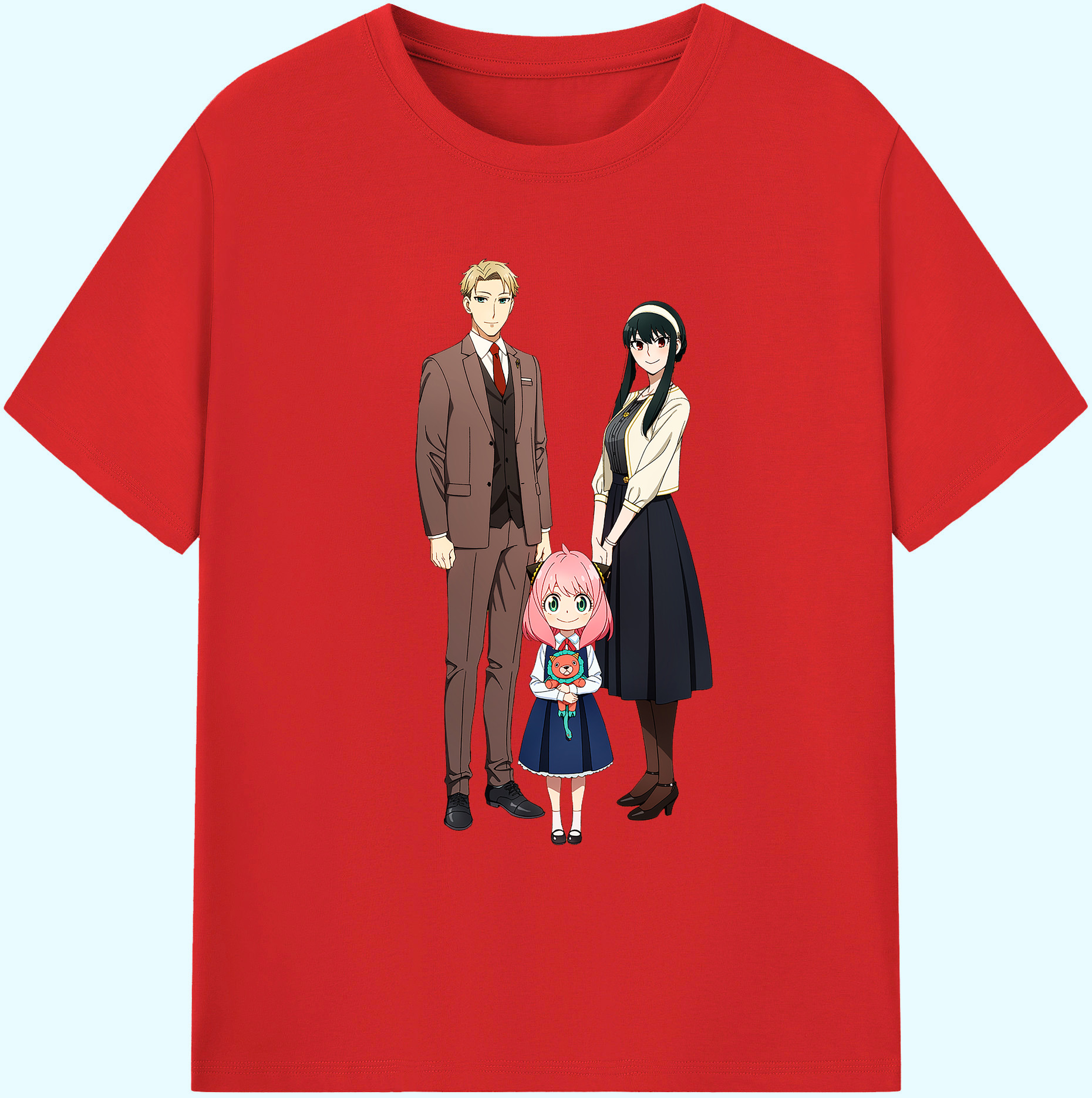 （画像用） SPY×FAMILY间谍家家酒 綿100％ メンズ半袖Tシャツ｜肌触りやわらか＆通気性