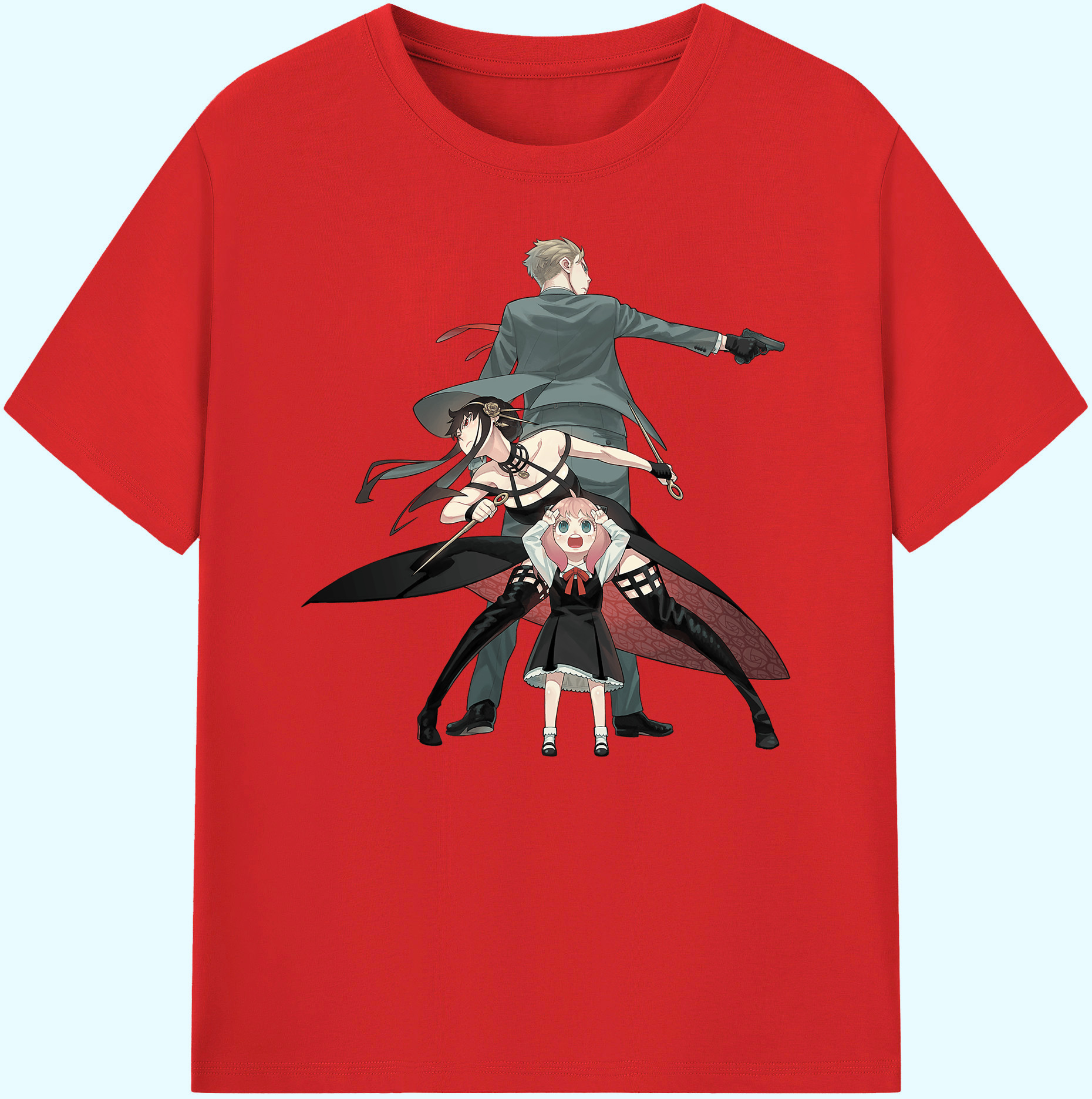 （画像用） SPY×FAMILY间谍家家酒 綿100％ メンズ半袖Tシャツ｜肌触りやわらか＆通気性