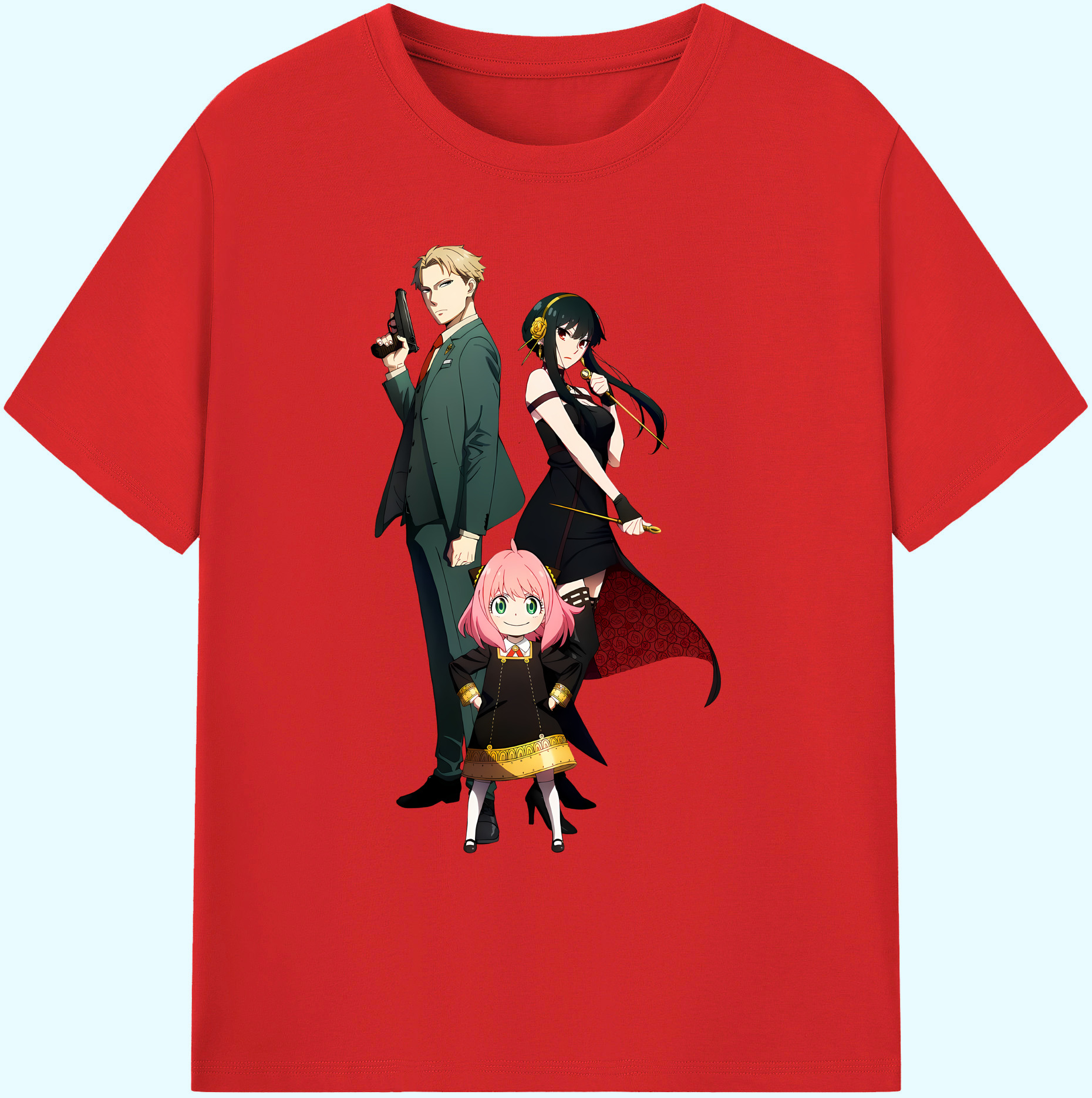 （画像用） SPY×FAMILY间谍家家酒 綿100％ メンズ半袖Tシャツ｜肌触りやわらか＆通気性