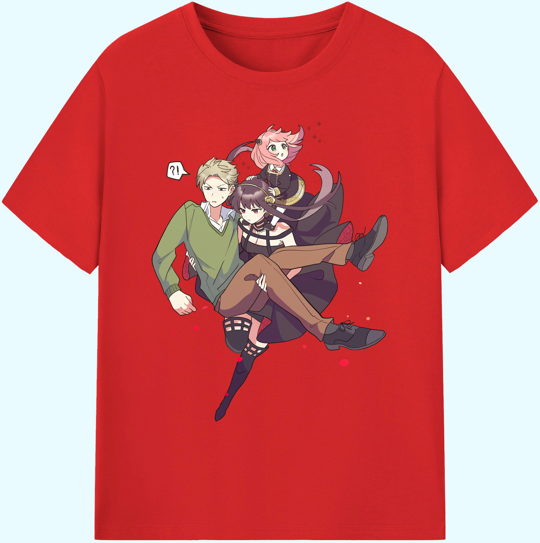 （画像用） SPY×FAMILY间谍家家酒 綿100％ メンズ半袖Tシャツ｜肌触りやわらか＆通気性