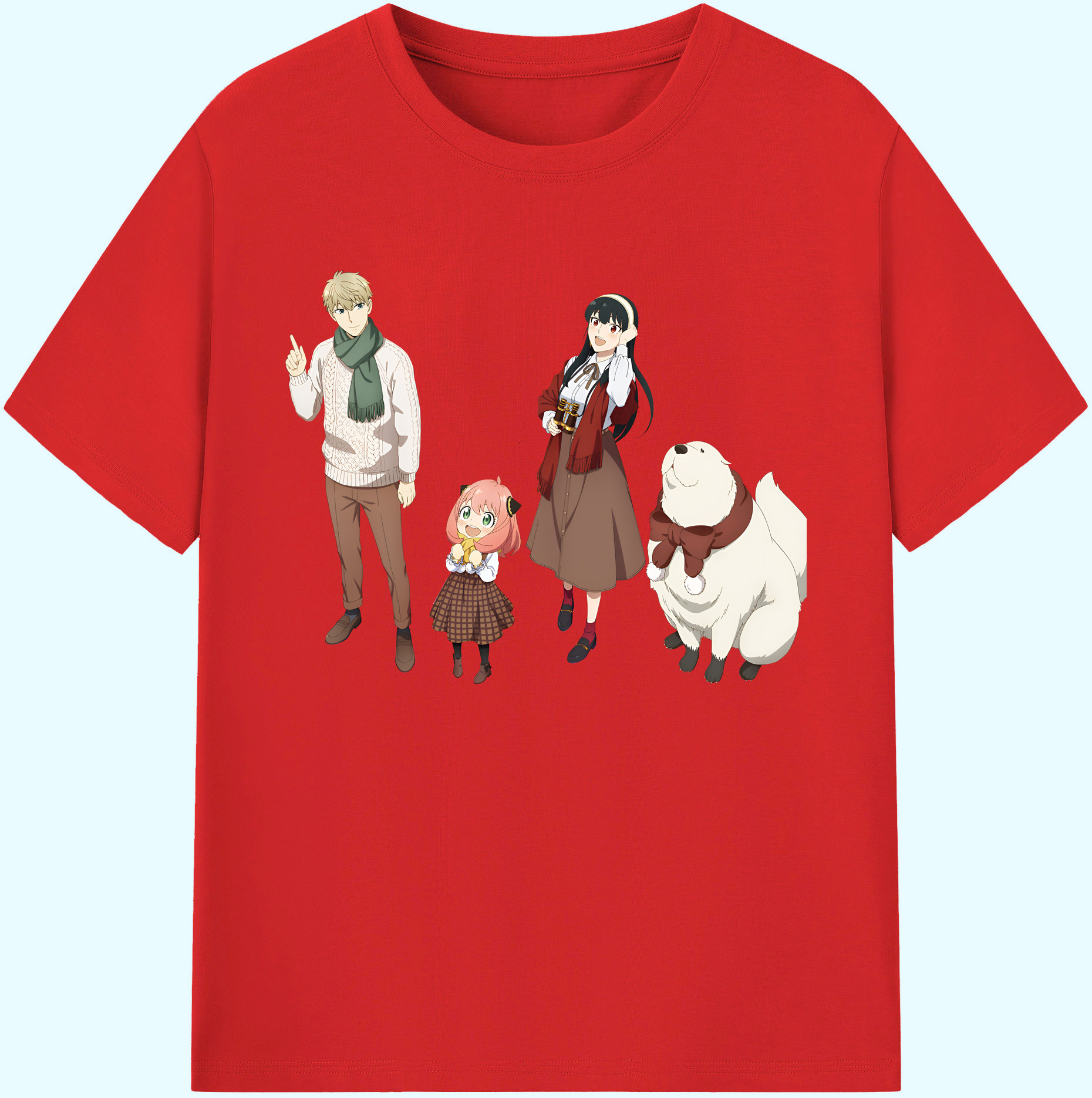 （画像用） SPY×FAMILY间谍家家酒 綿100％ メンズ半袖Tシャツ｜肌触りやわらか＆通気性