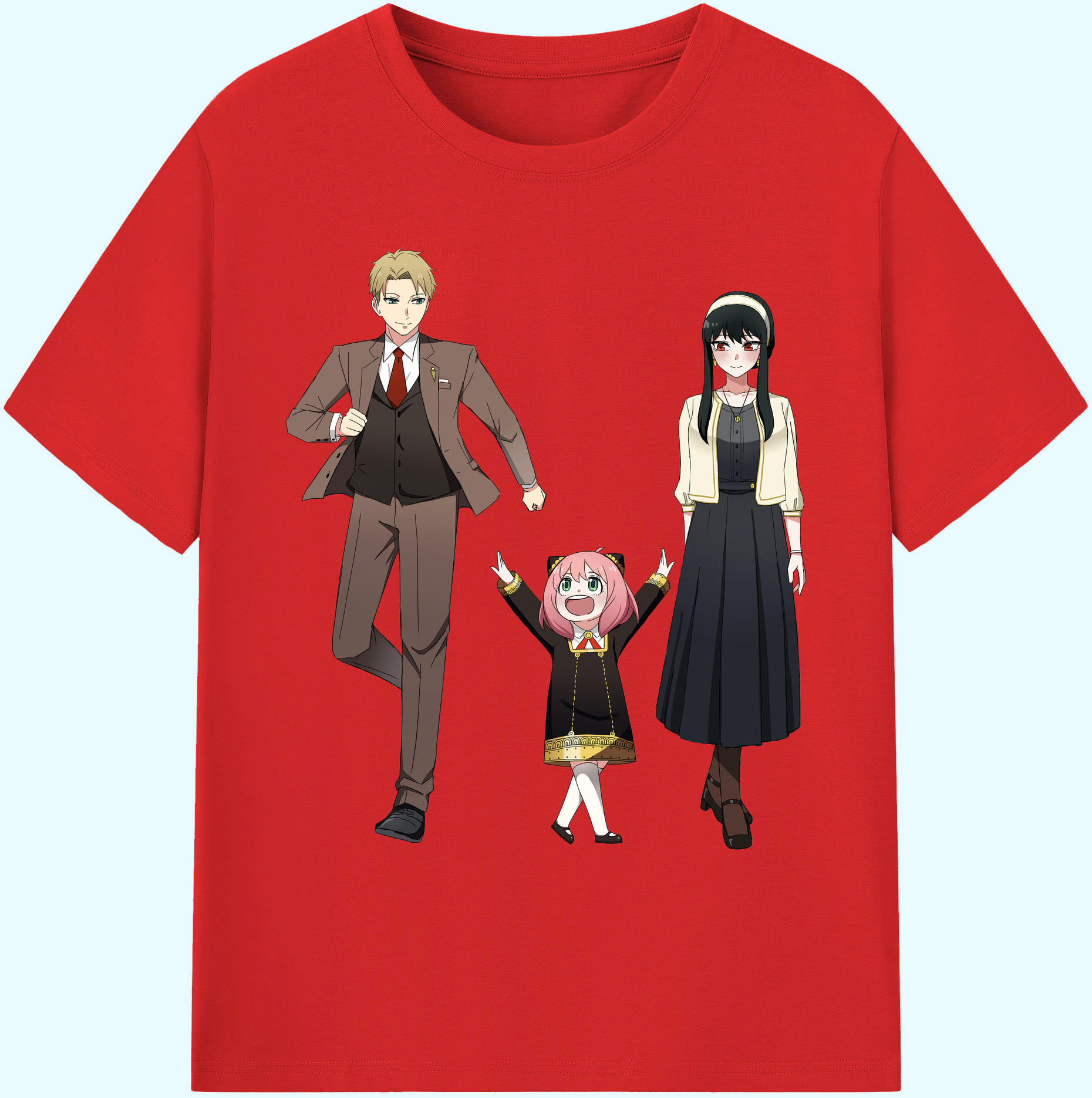 （画像用） SPY×FAMILY间谍家家酒 綿100％ メンズ半袖Tシャツ｜肌触りやわらか＆通気性