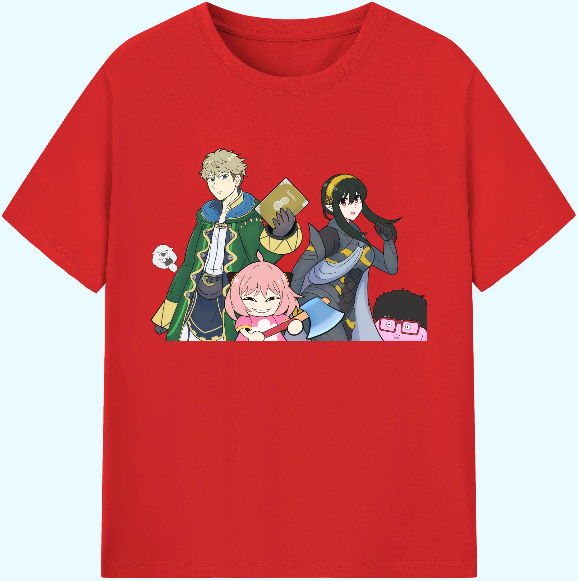 （画像用） SPY×FAMILY间谍家家酒 綿100％ メンズ半袖Tシャツ｜肌触りやわらか＆通気性