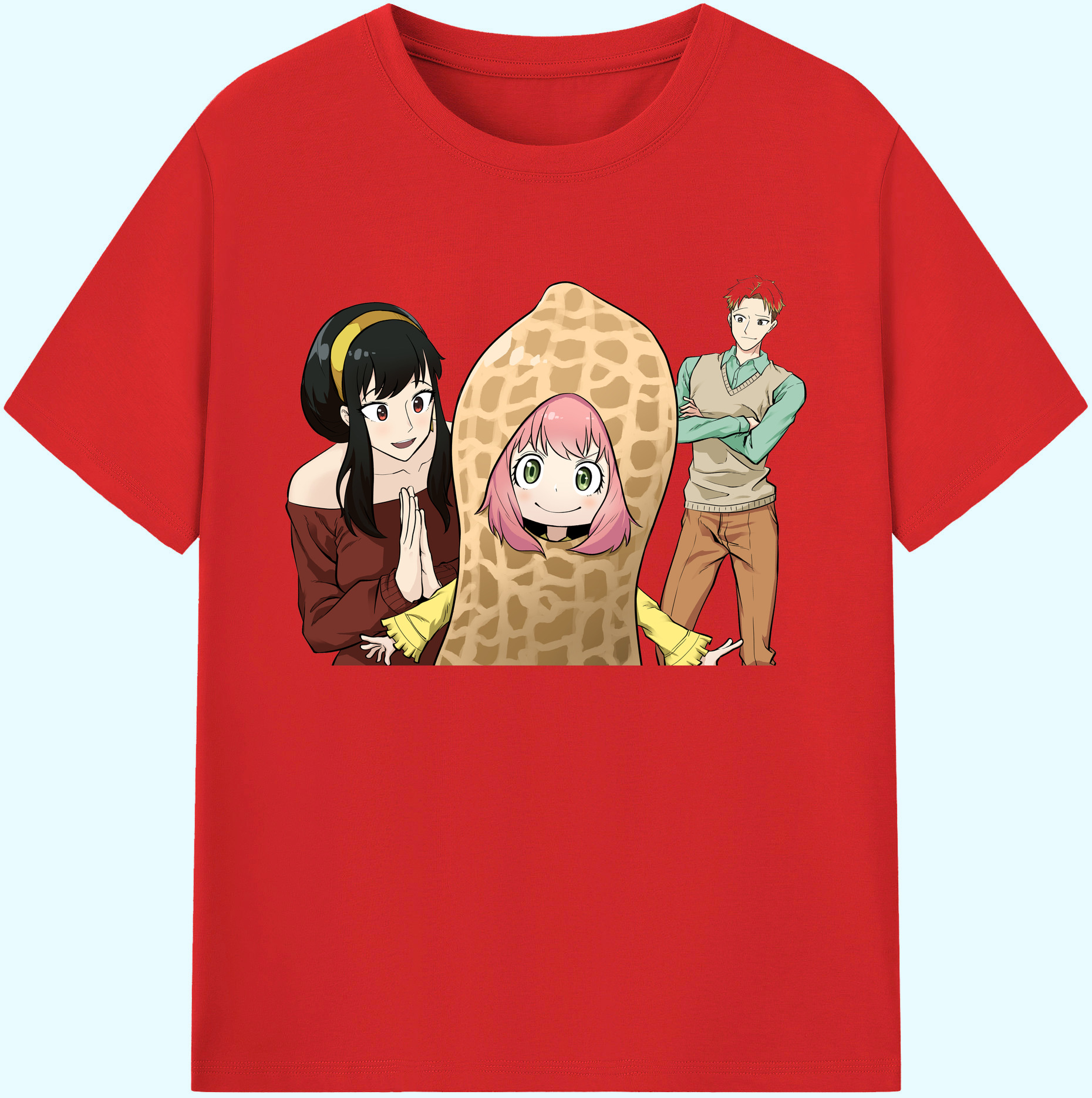 （画像用） SPY×FAMILY间谍家家酒 綿100％ メンズ半袖Tシャツ｜肌触りやわらか＆通気性