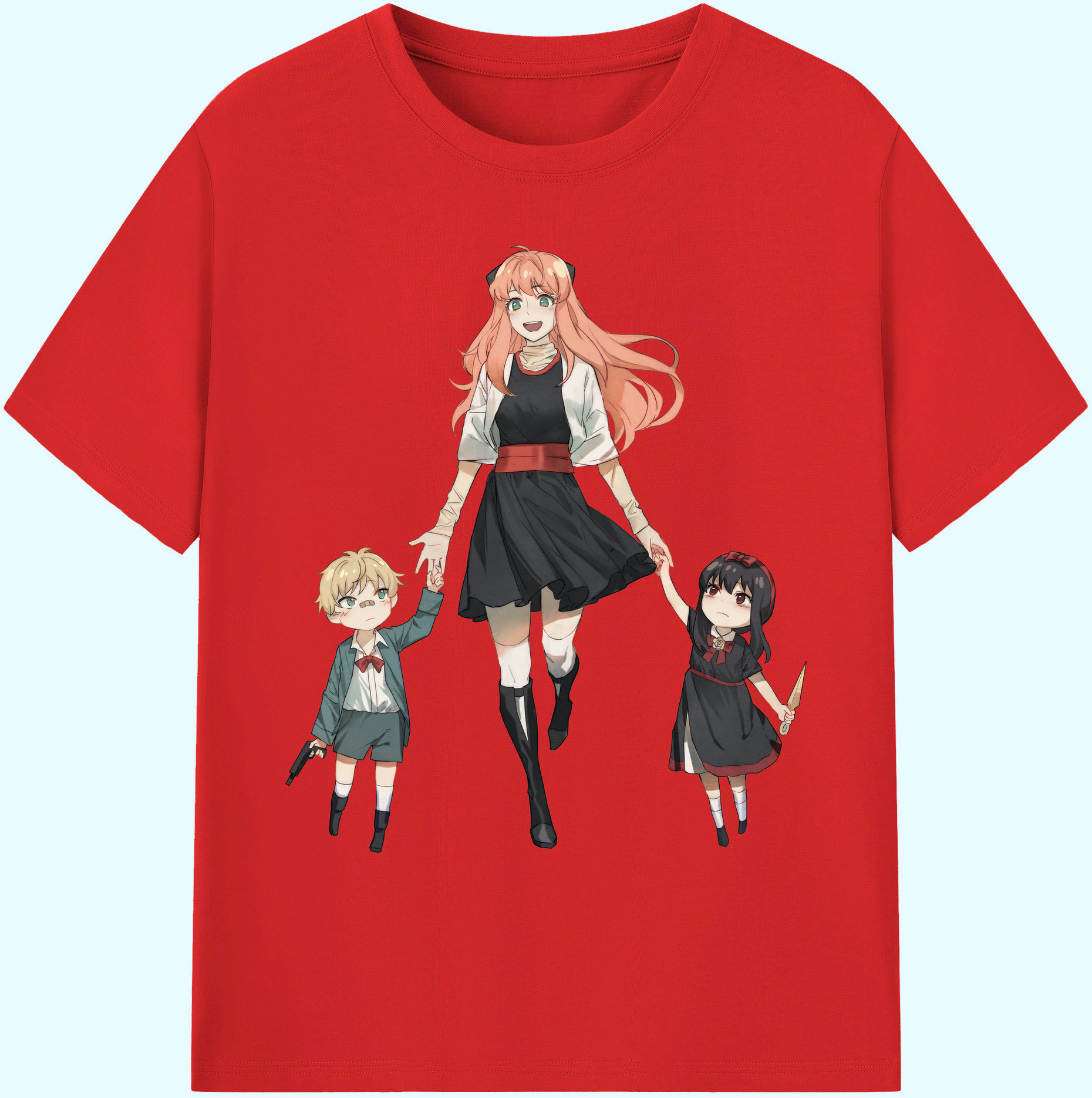 （画像用） SPY×FAMILY间谍家家酒 綿100％ メンズ半袖Tシャツ｜肌触りやわらか＆通気性
