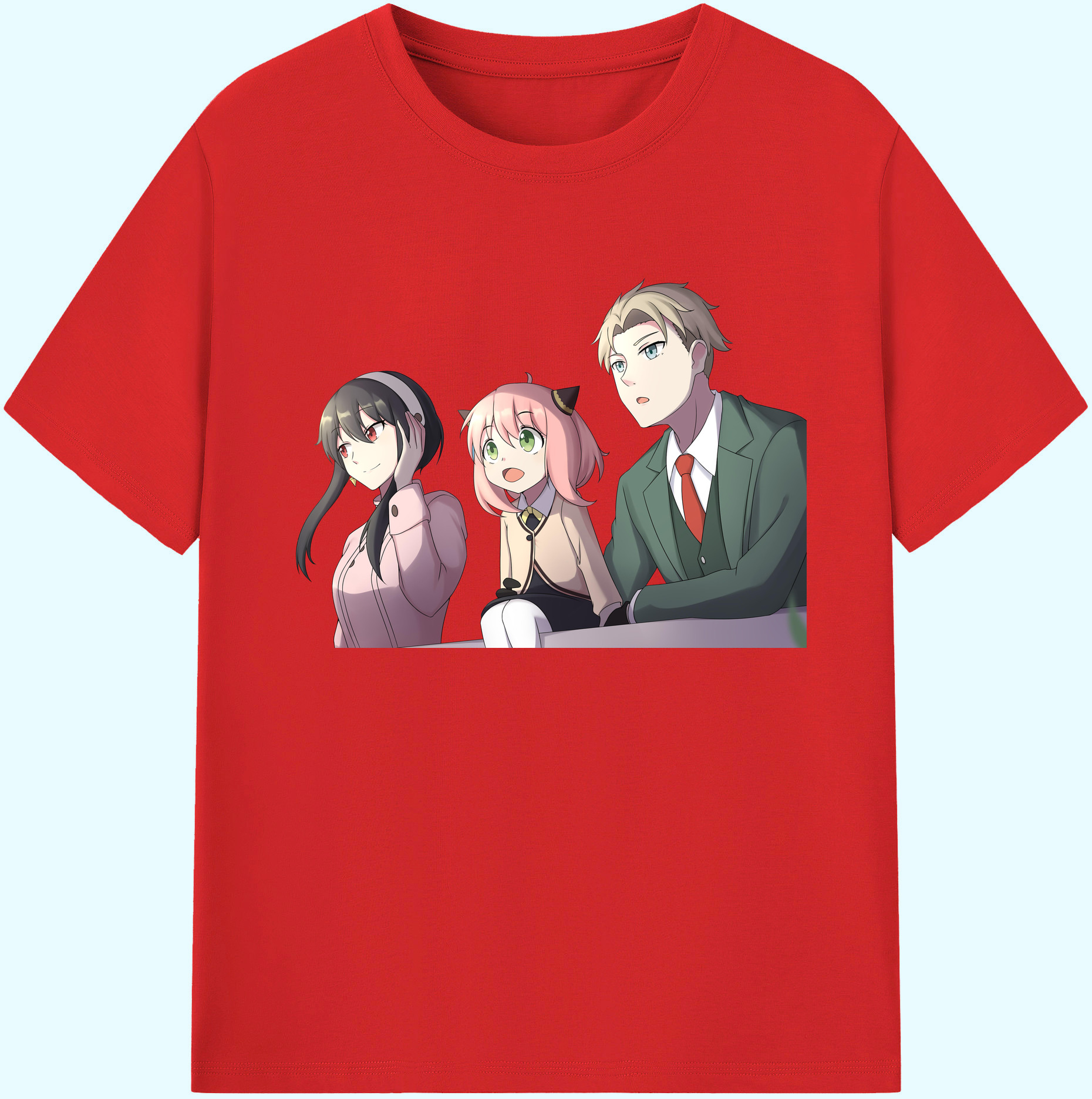 （画像用） SPY×FAMILY间谍家家酒 綿100％ メンズ半袖Tシャツ｜肌触りやわらか＆通気性