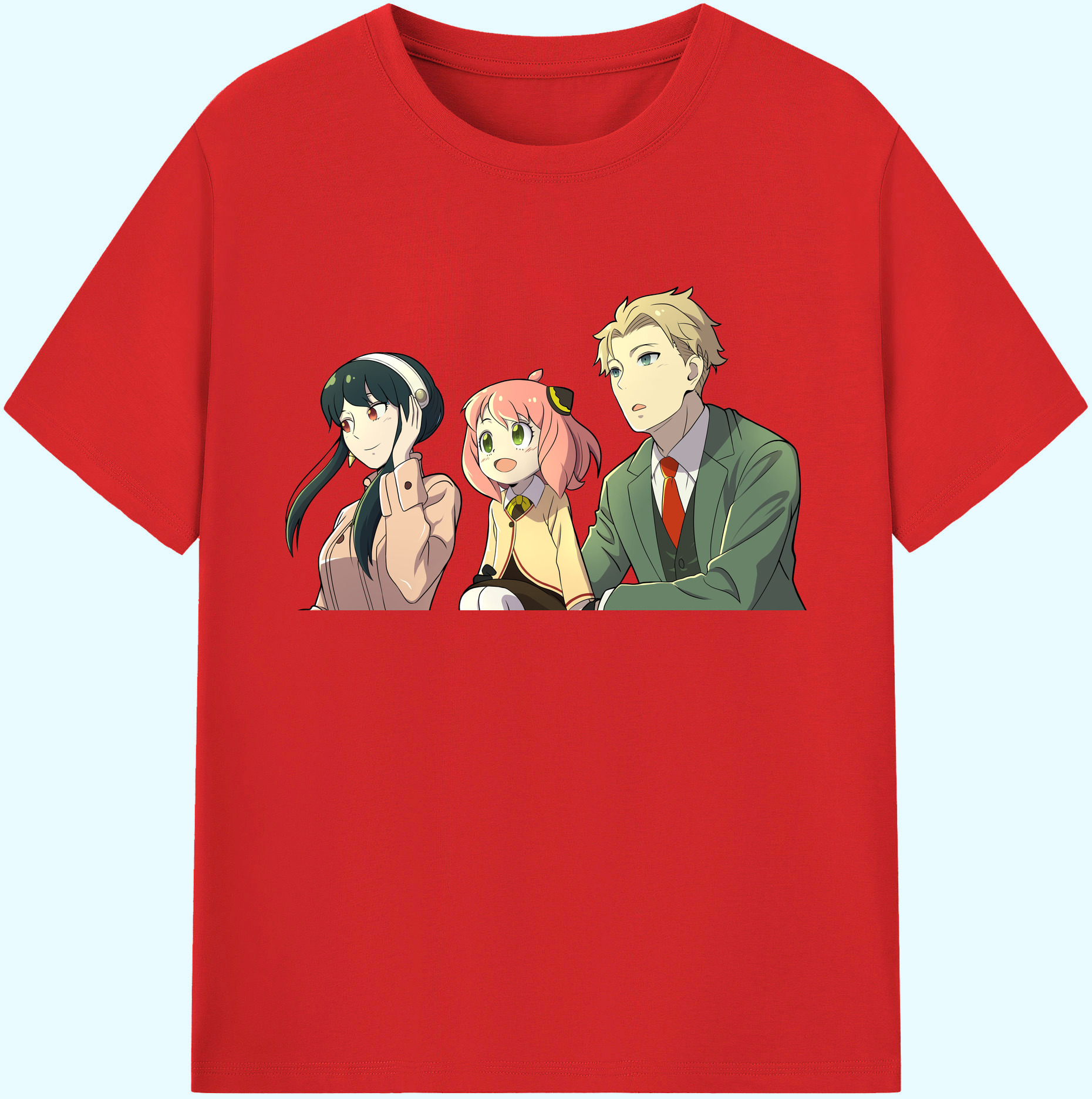 （画像用） SPY×FAMILY间谍家家酒 綿100％ メンズ半袖Tシャツ｜肌触りやわらか＆通気性