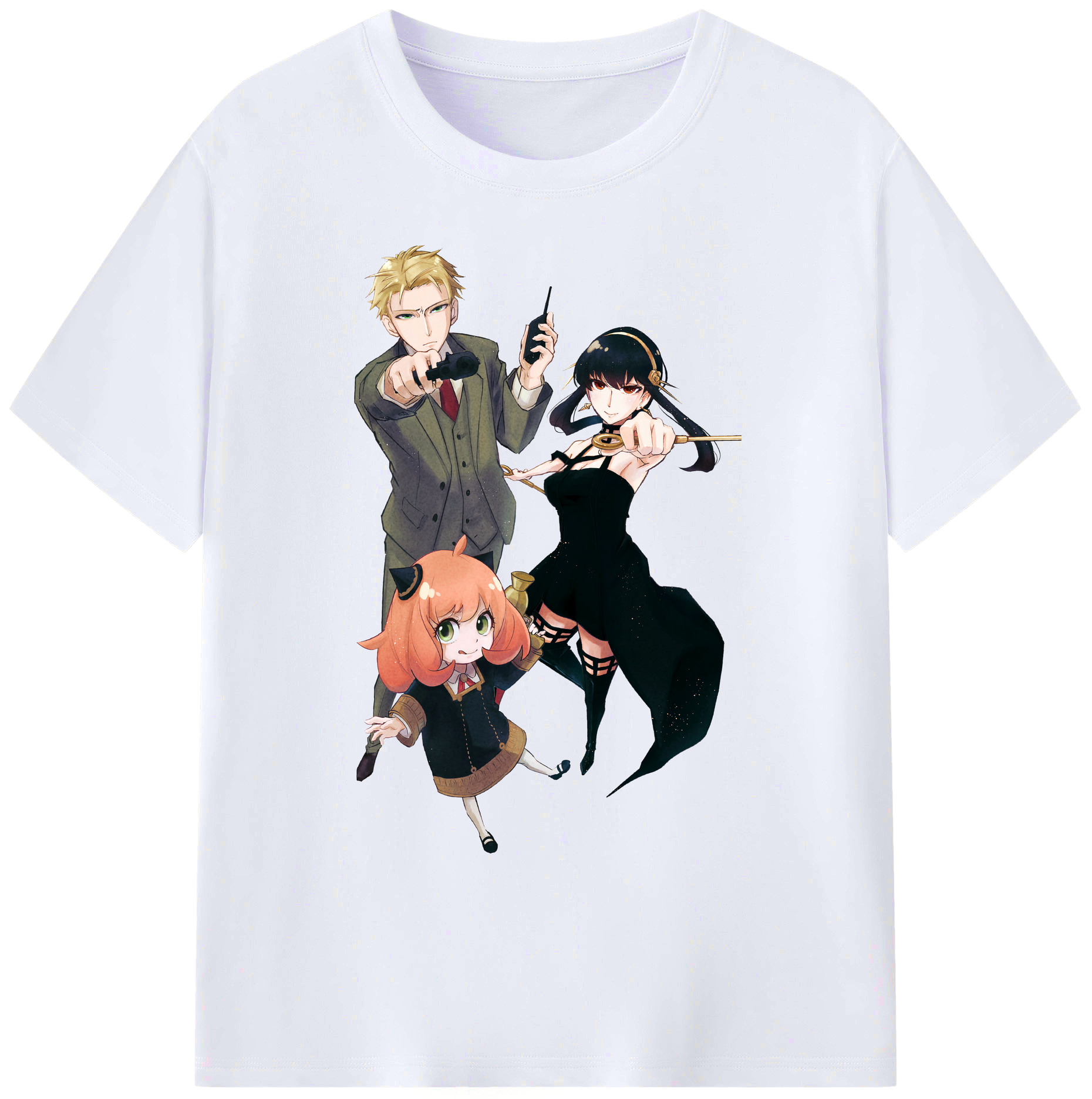 （画像用） SPY×FAMILY间谍家家酒 綿100％ メンズ半袖Tシャツ｜肌触りやわらか＆通気性