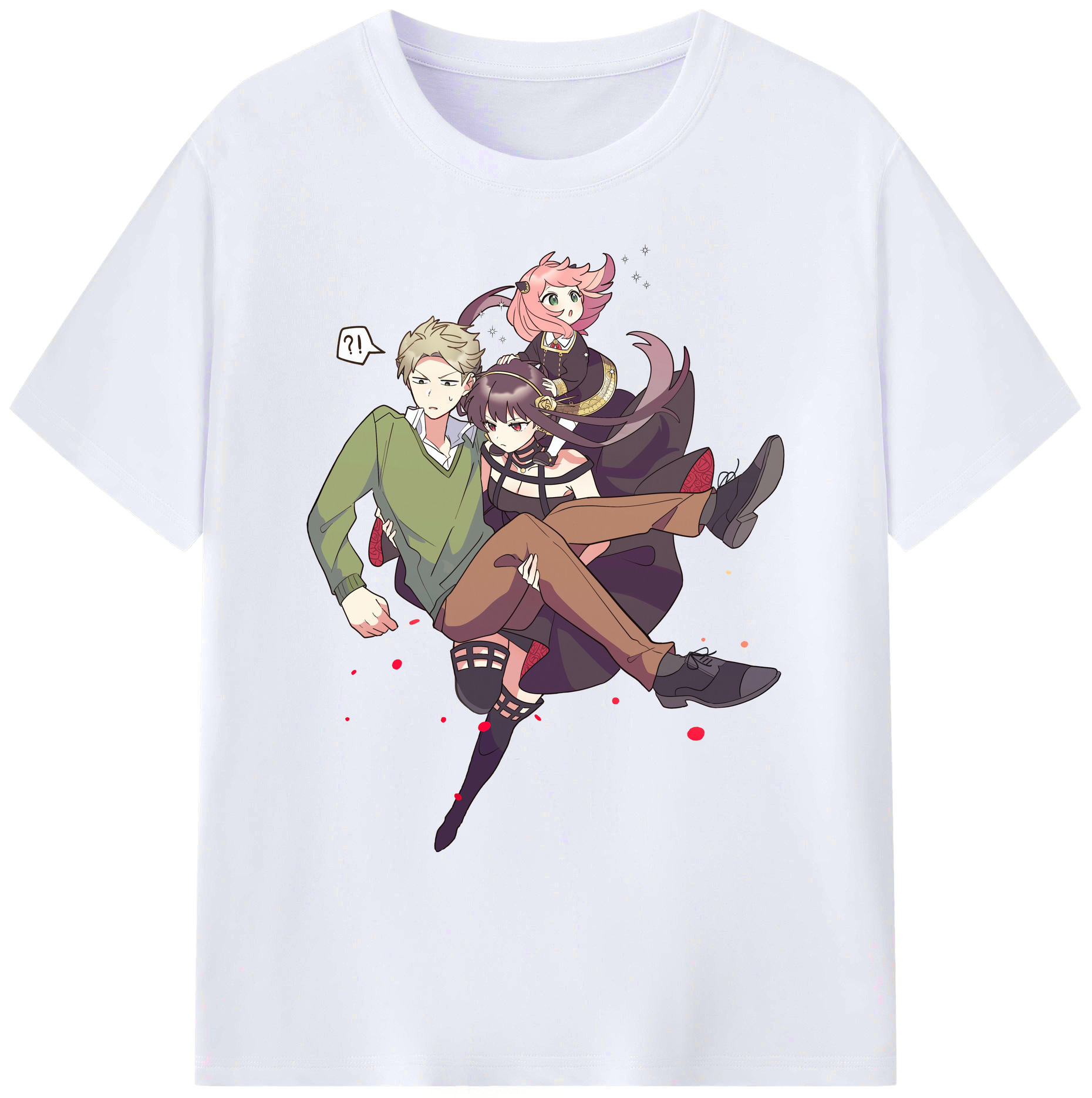 （画像用） SPY×FAMILY间谍家家酒 綿100％ メンズ半袖Tシャツ｜肌触りやわらか＆通気性