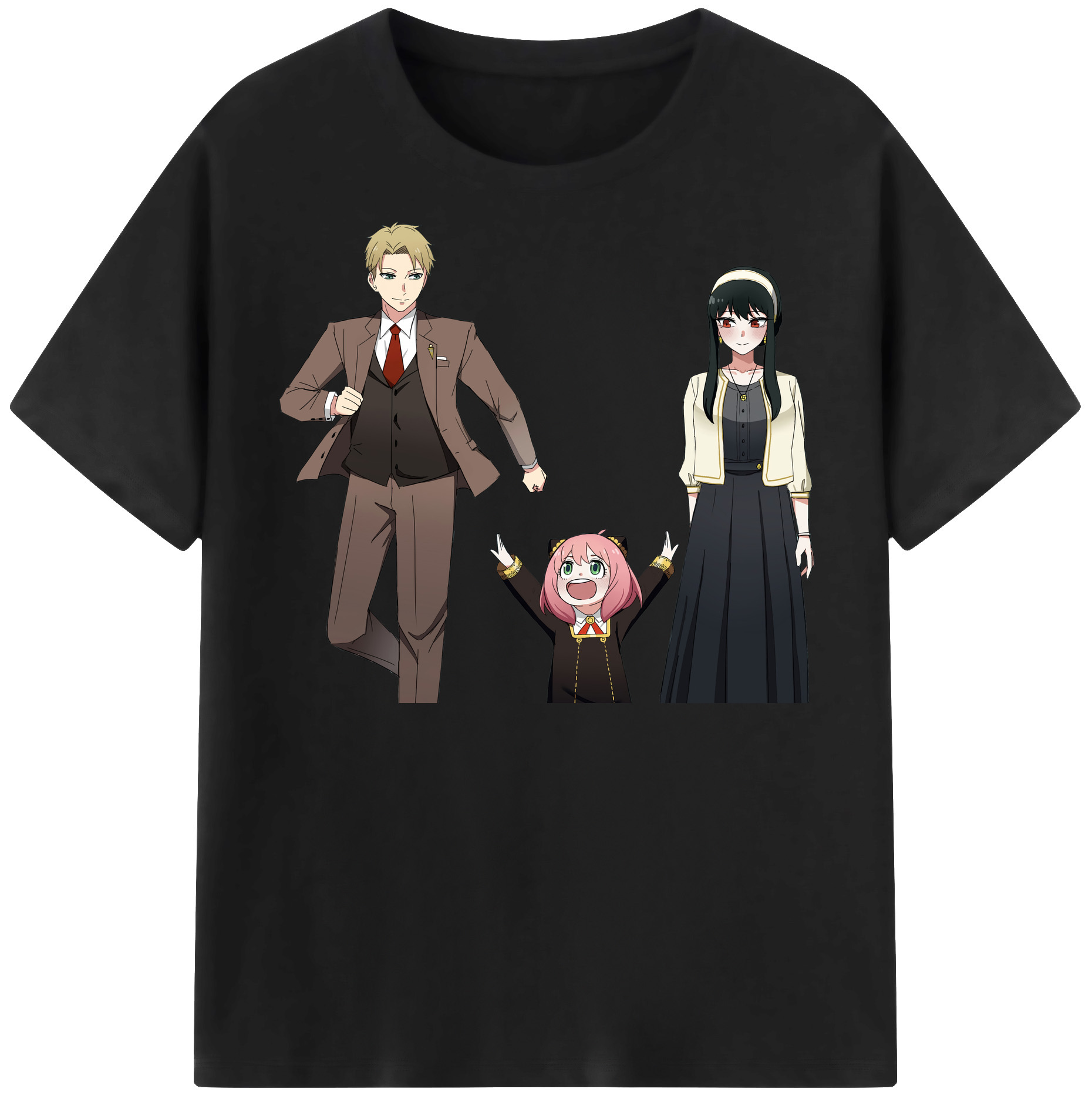 （画像用） SPY×FAMILY间谍家家酒 レディースカジュアルプリントTシャツ（綿100％）