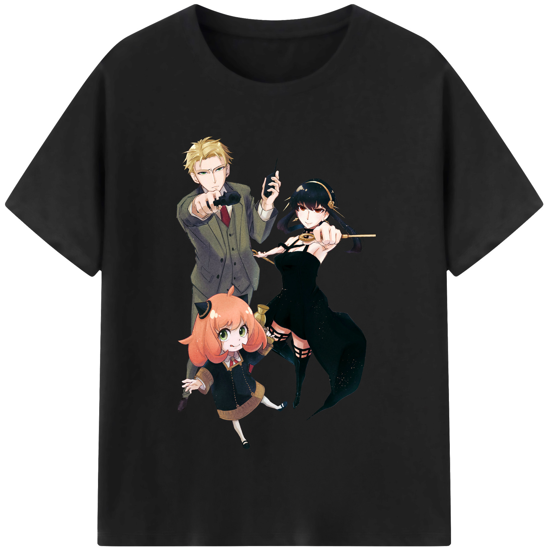 （画像用） SPY×FAMILY间谍家家酒 レディースカジュアルプリントTシャツ（綿100％）