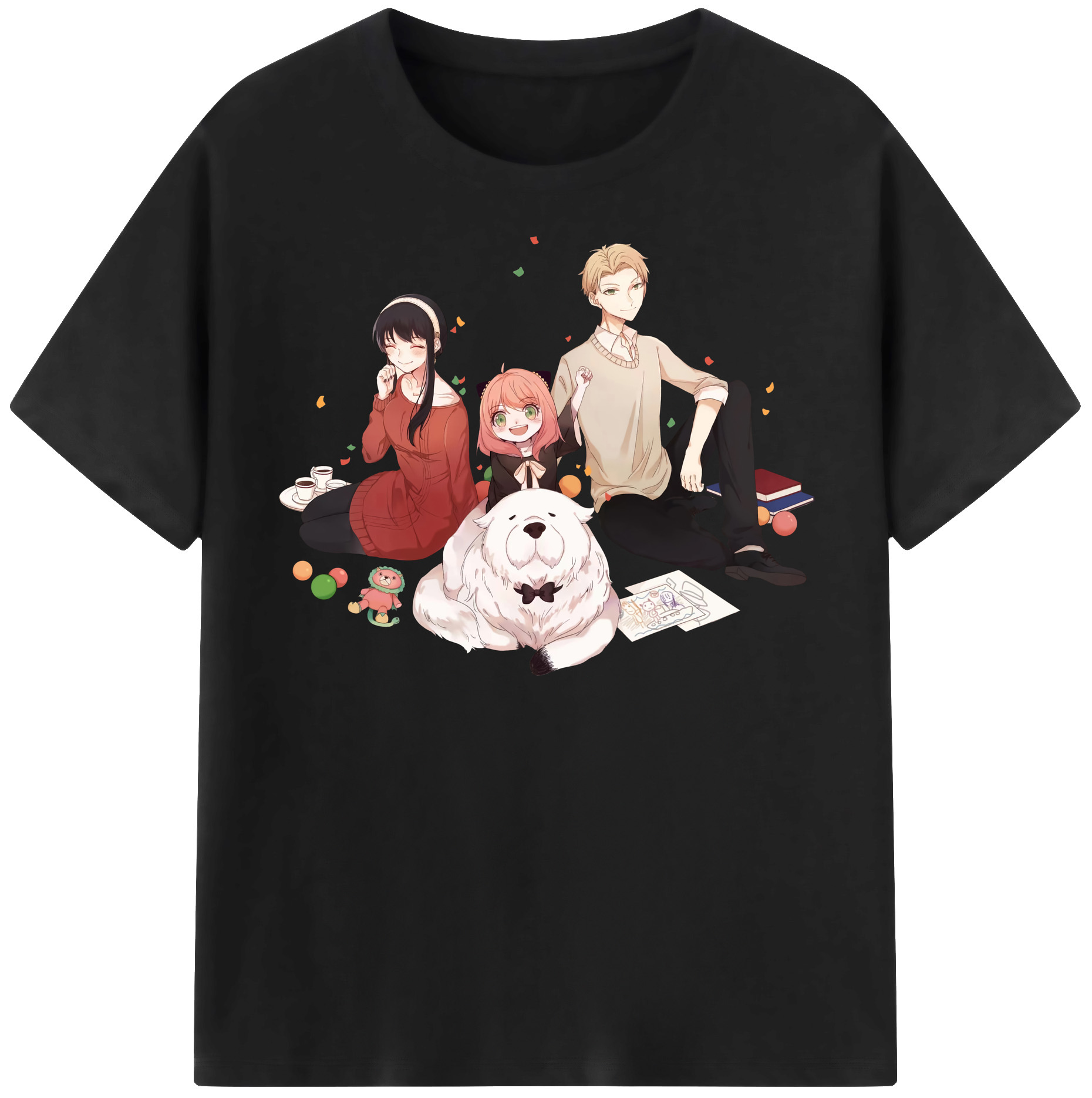 （画像用） SPY×FAMILY间谍家家酒 レディースカジュアルプリントTシャツ（綿100％）