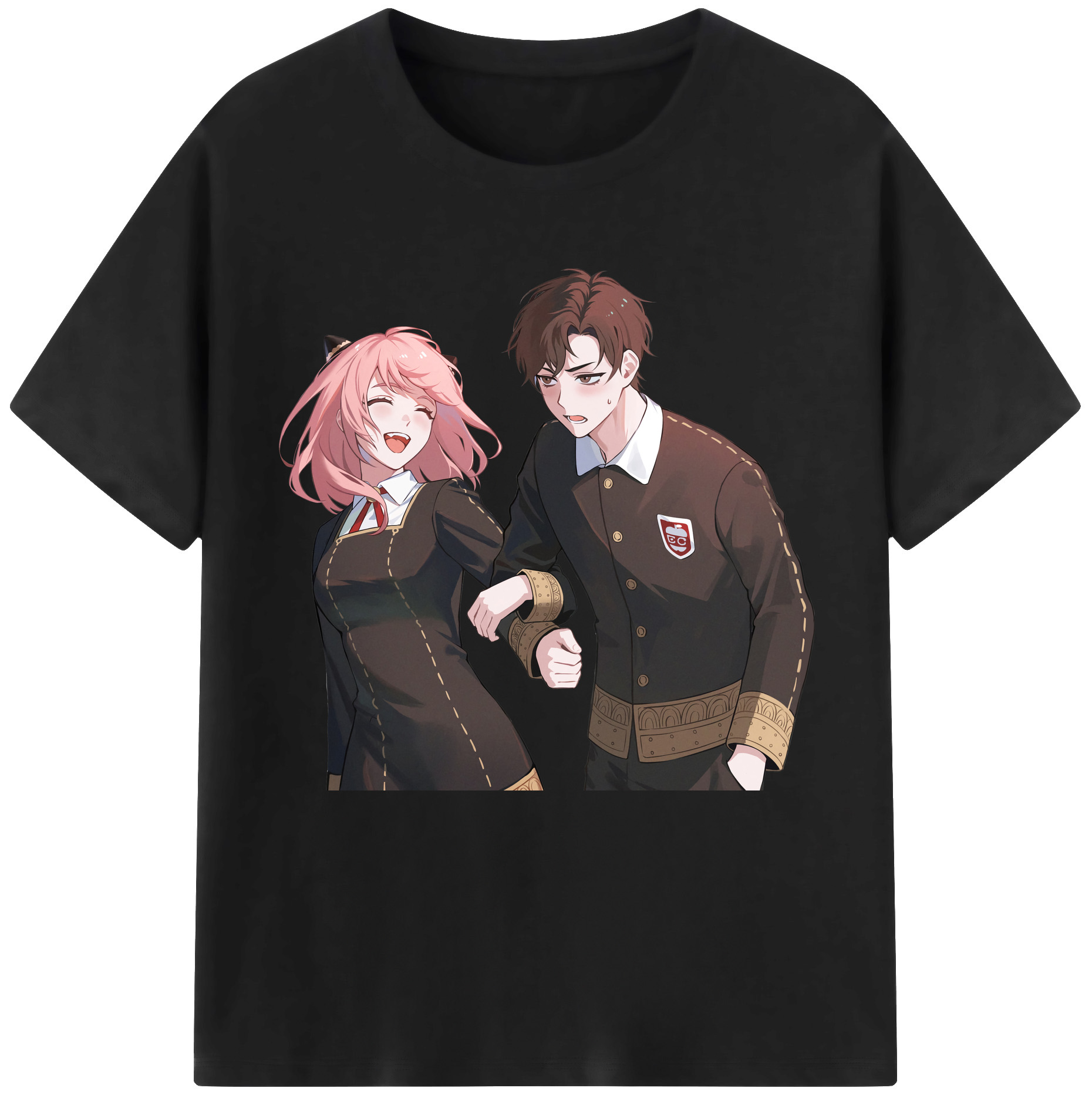 （画像用） SPY×FAMILY间谍家家酒 レディースカジュアルプリントTシャツ（綿100％）
