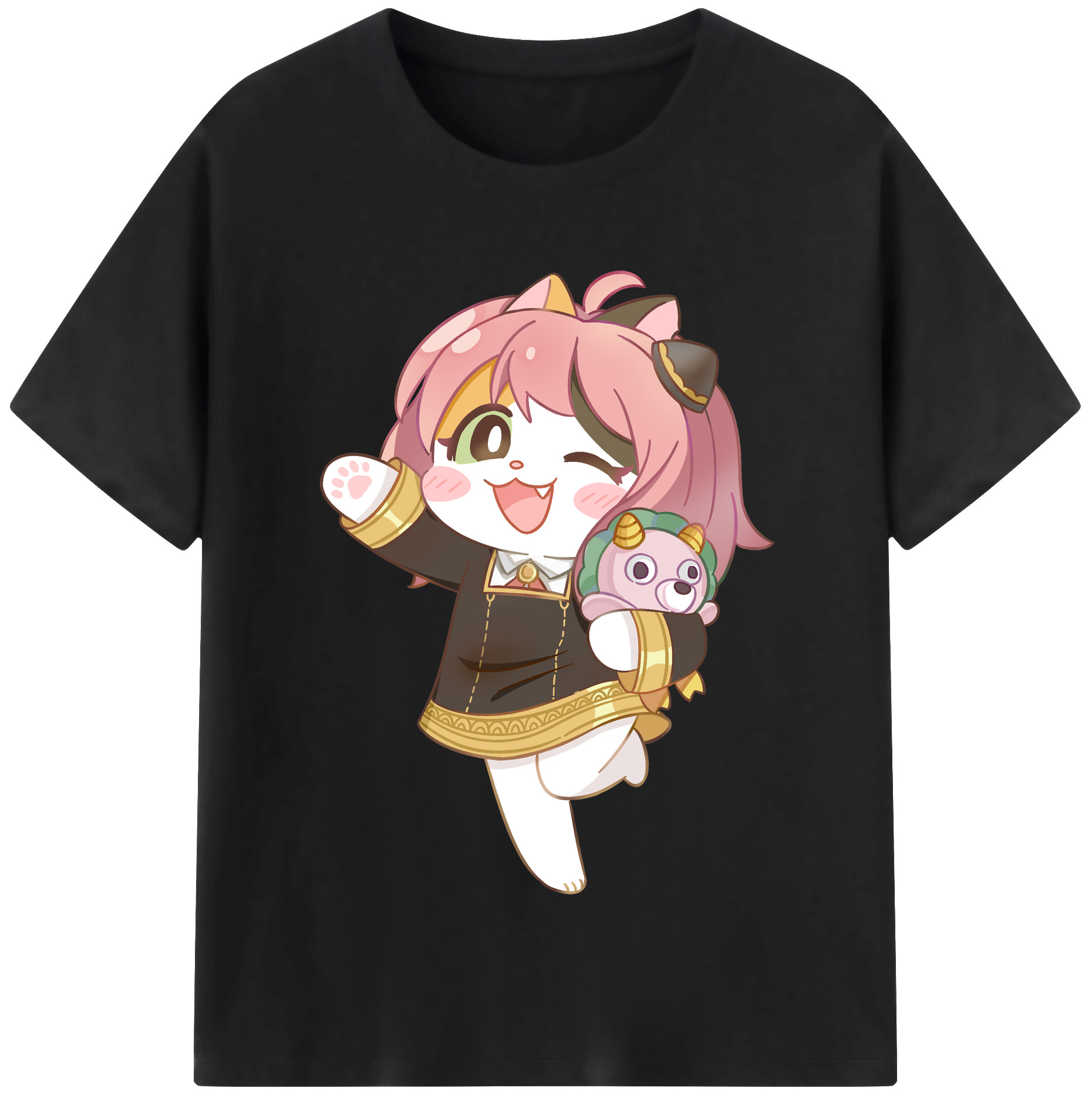 （画像用） SPY×FAMILY间谍家家酒 レディースカジュアルプリントTシャツ（綿100％）