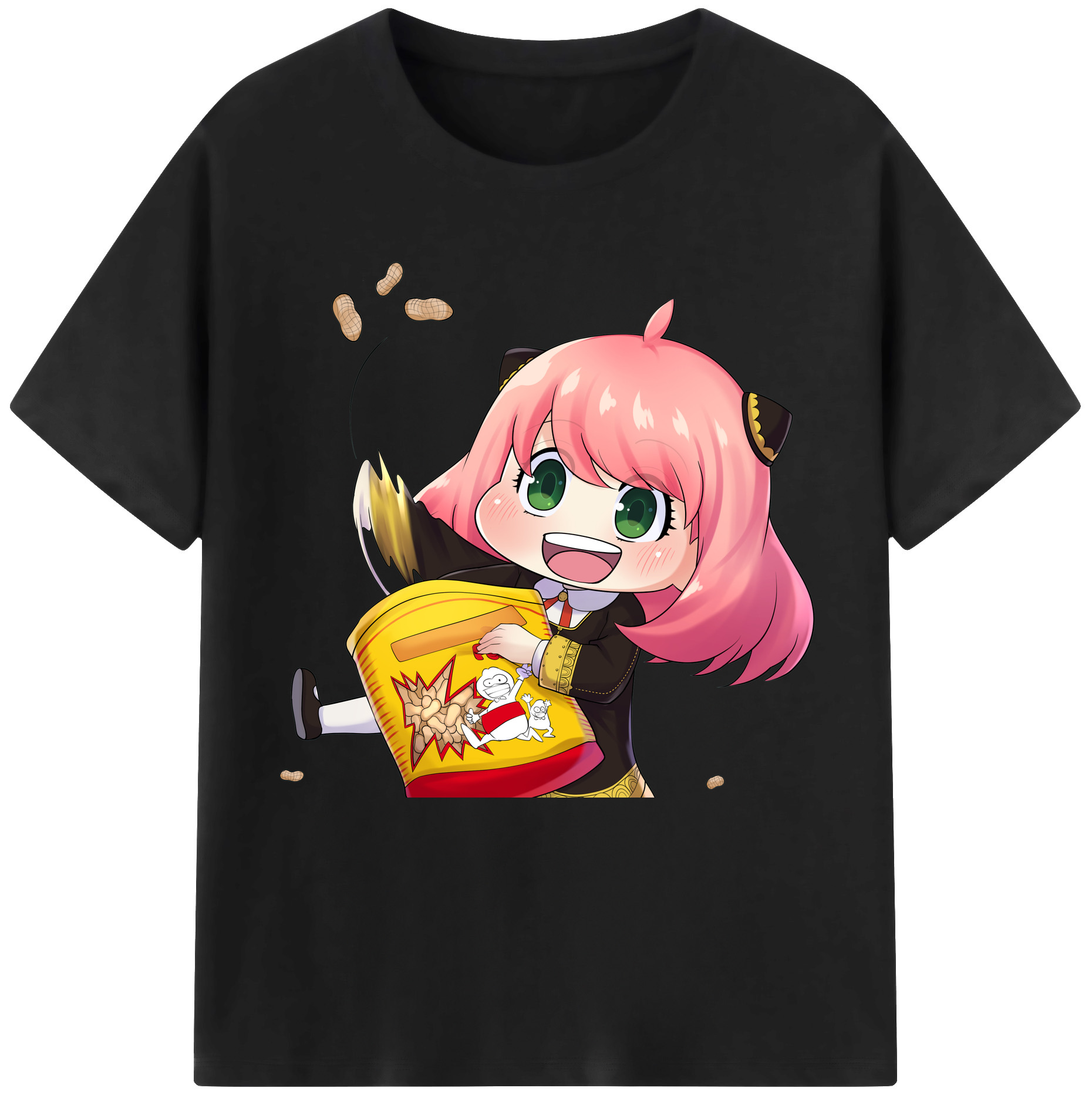 （画像用） SPY×FAMILY间谍家家酒 レディースカジュアルプリントTシャツ（綿100％）