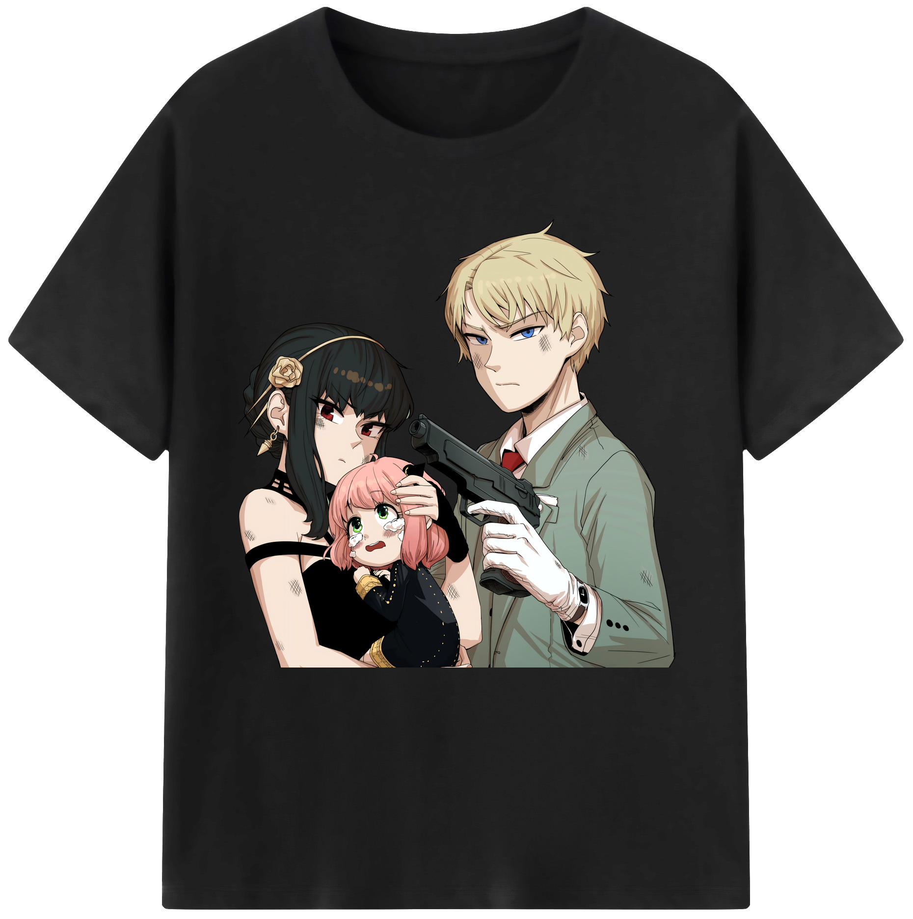 （画像用） SPY×FAMILY间谍家家酒 レディースカジュアルプリントTシャツ（綿100％）