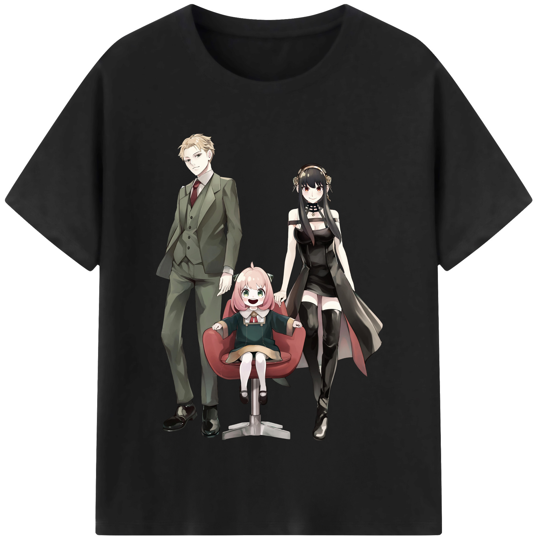 （画像用） SPY×FAMILY间谍家家酒 レディースカジュアルプリントTシャツ（綿100％）