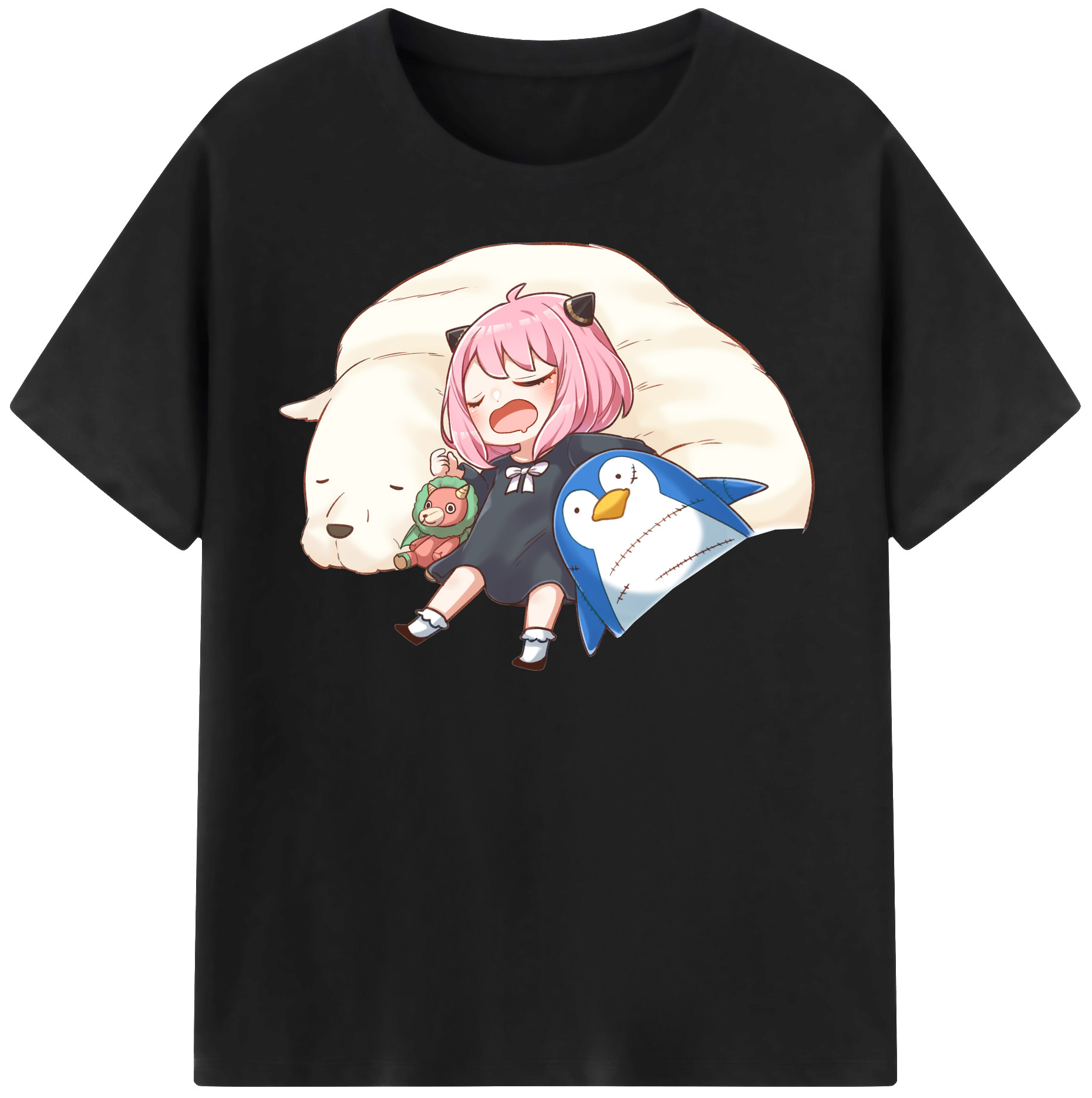 （画像用） SPY×FAMILY间谍家家酒 レディースカジュアルプリントTシャツ（綿100％）