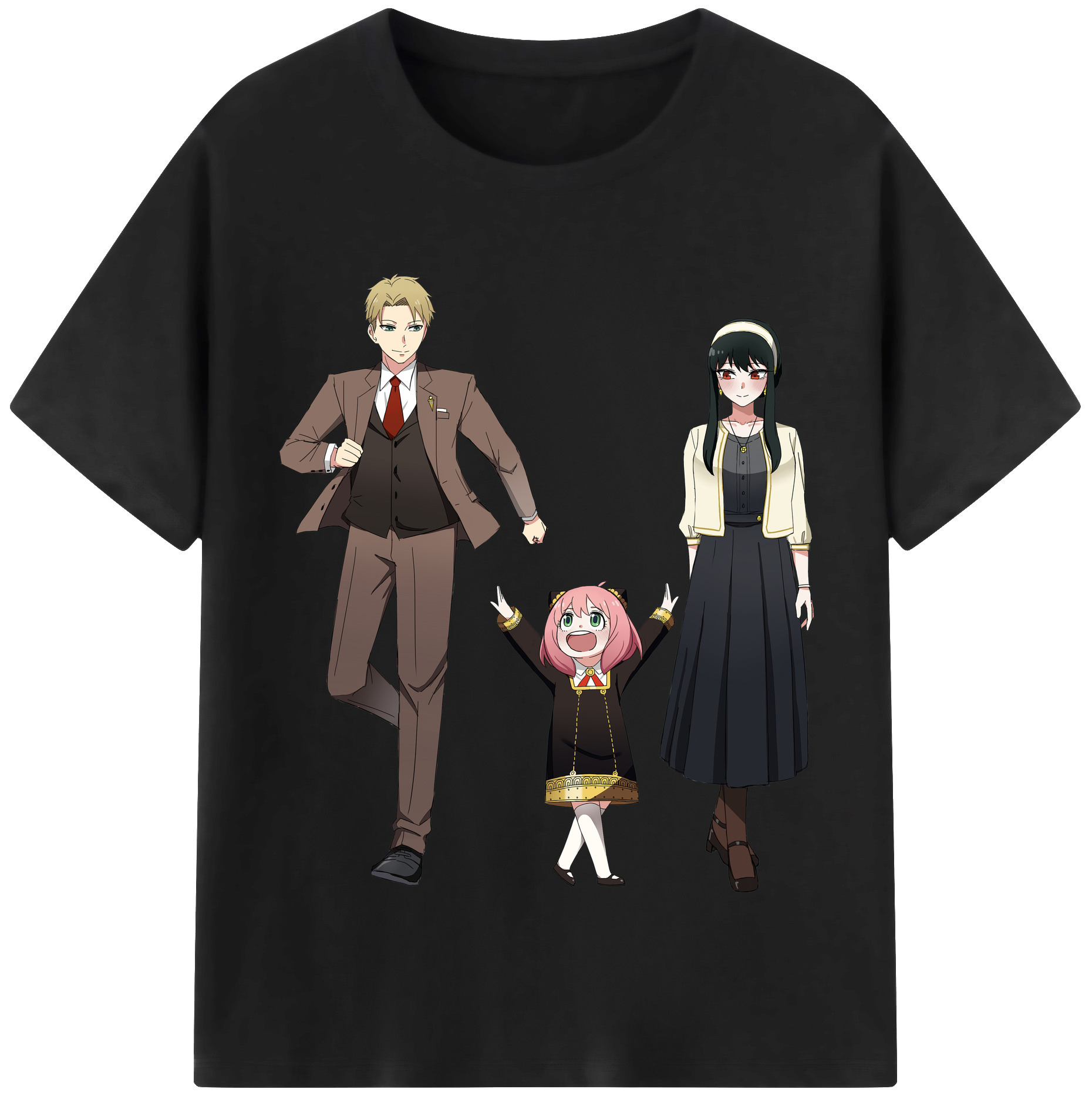（画像用） SPY×FAMILY间谍家家酒 レディースカジュアルプリントTシャツ（綿100％）