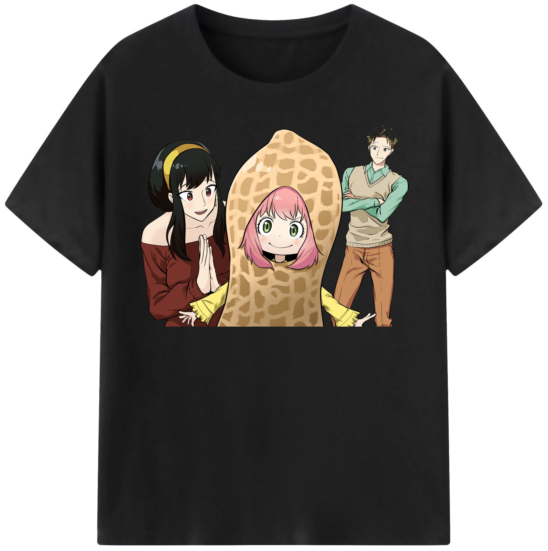 （画像用） SPY×FAMILY间谍家家酒 レディースカジュアルプリントTシャツ（綿100％）