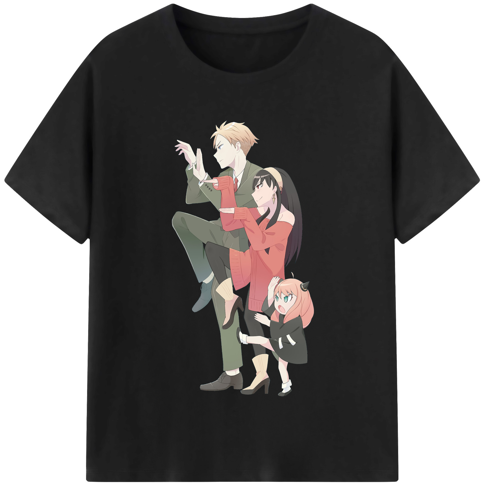 （画像用） SPY×FAMILY间谍家家酒 レディースカジュアルプリントTシャツ（綿100％）