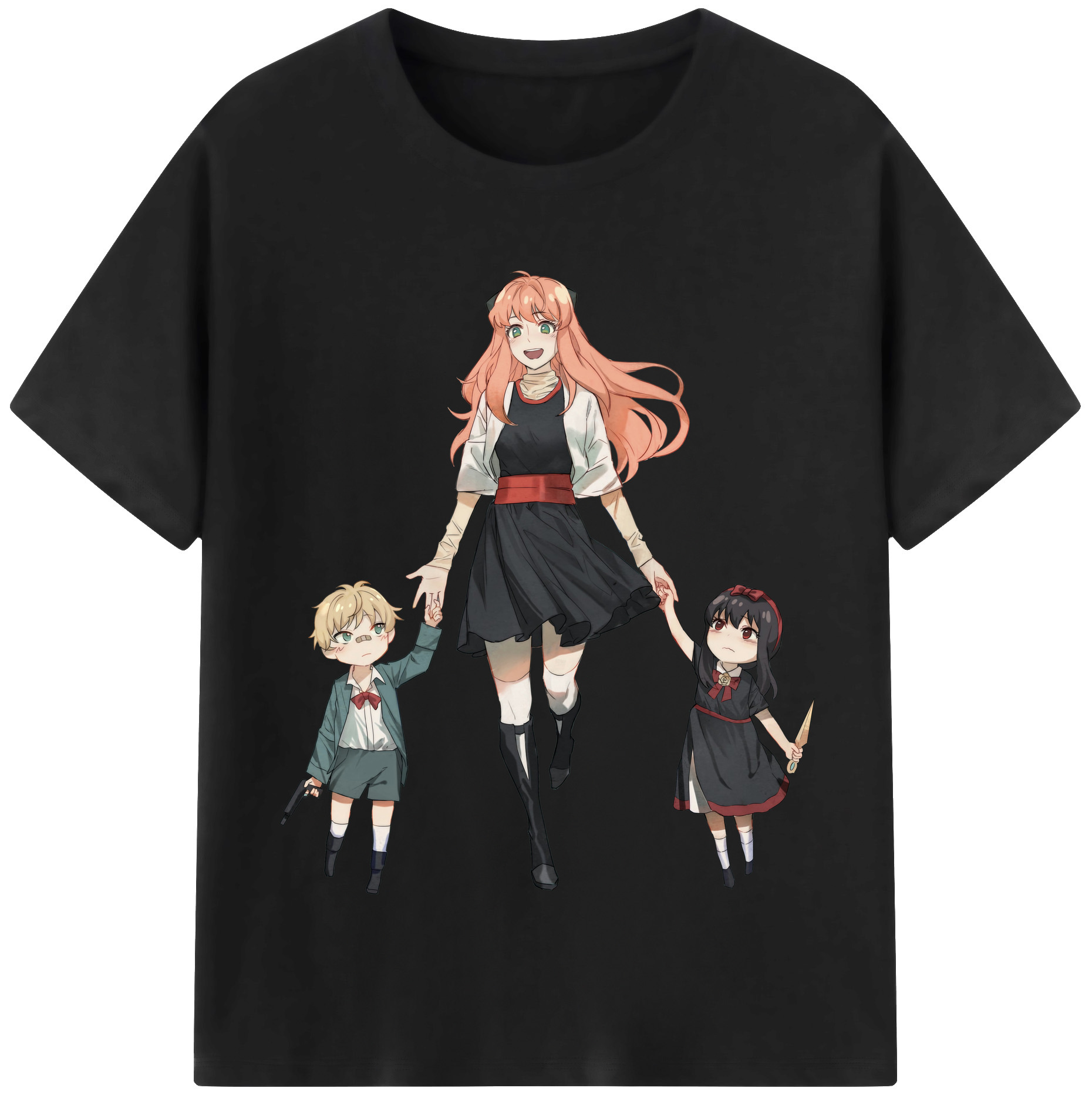 （画像用） SPY×FAMILY间谍家家酒 レディースカジュアルプリントTシャツ（綿100％）