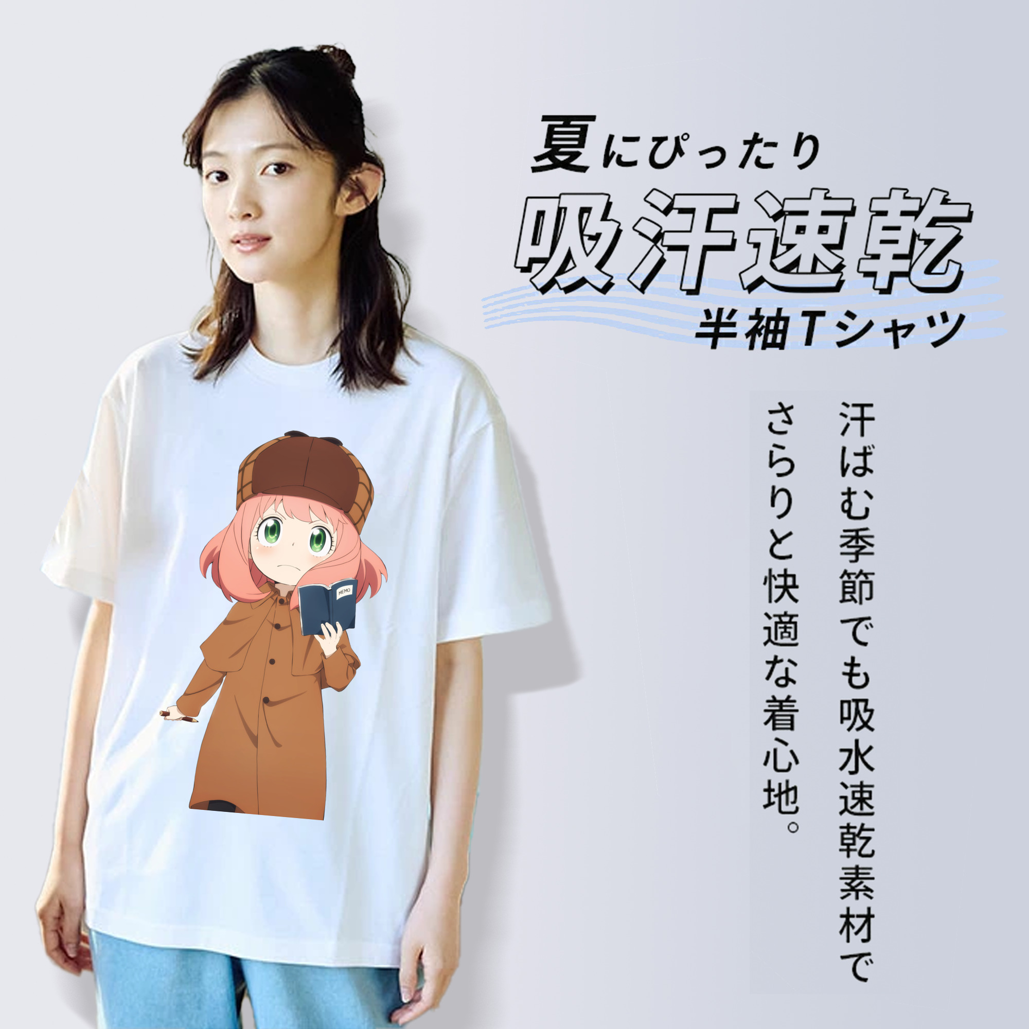 SPY×FAMILY间谍家家酒 レディースカジュアルプリントTシャツ（綿100％）