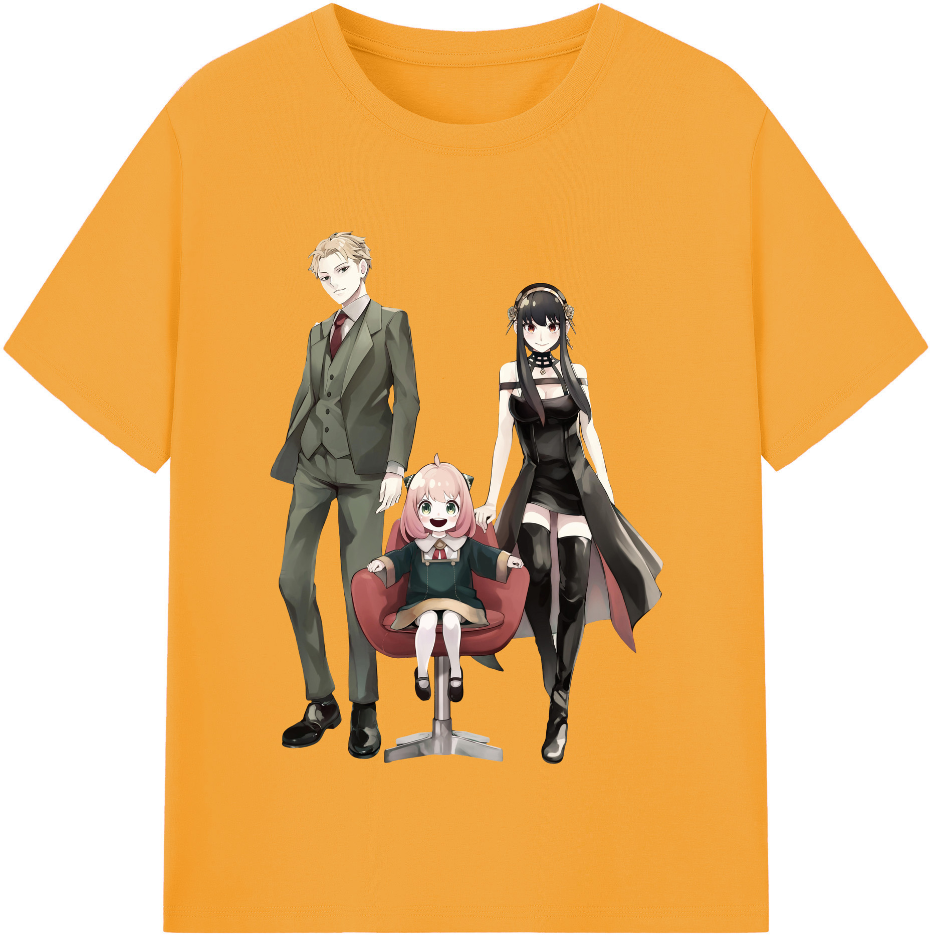 （画像用） SPY×FAMILY间谍家家酒 レディースカジュアルプリントTシャツ（綿100％）