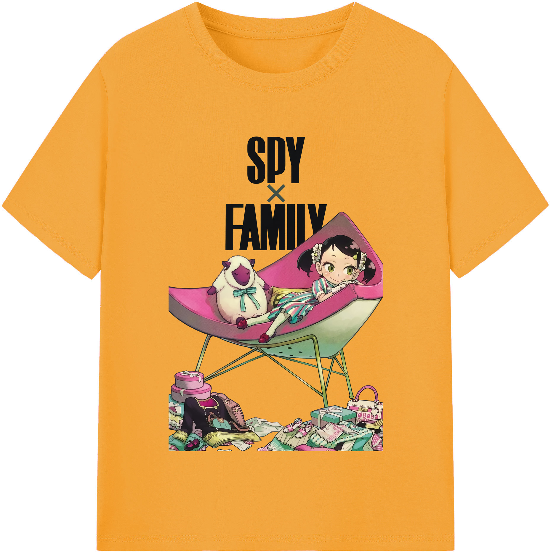 （画像用） SPY×FAMILY间谍家家酒 レディースカジュアルプリントTシャツ（綿100％）