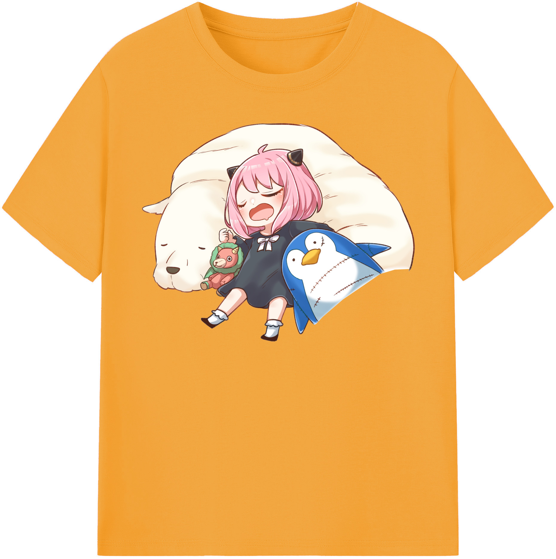 （画像用） SPY×FAMILY间谍家家酒 レディースカジュアルプリントTシャツ（綿100％）