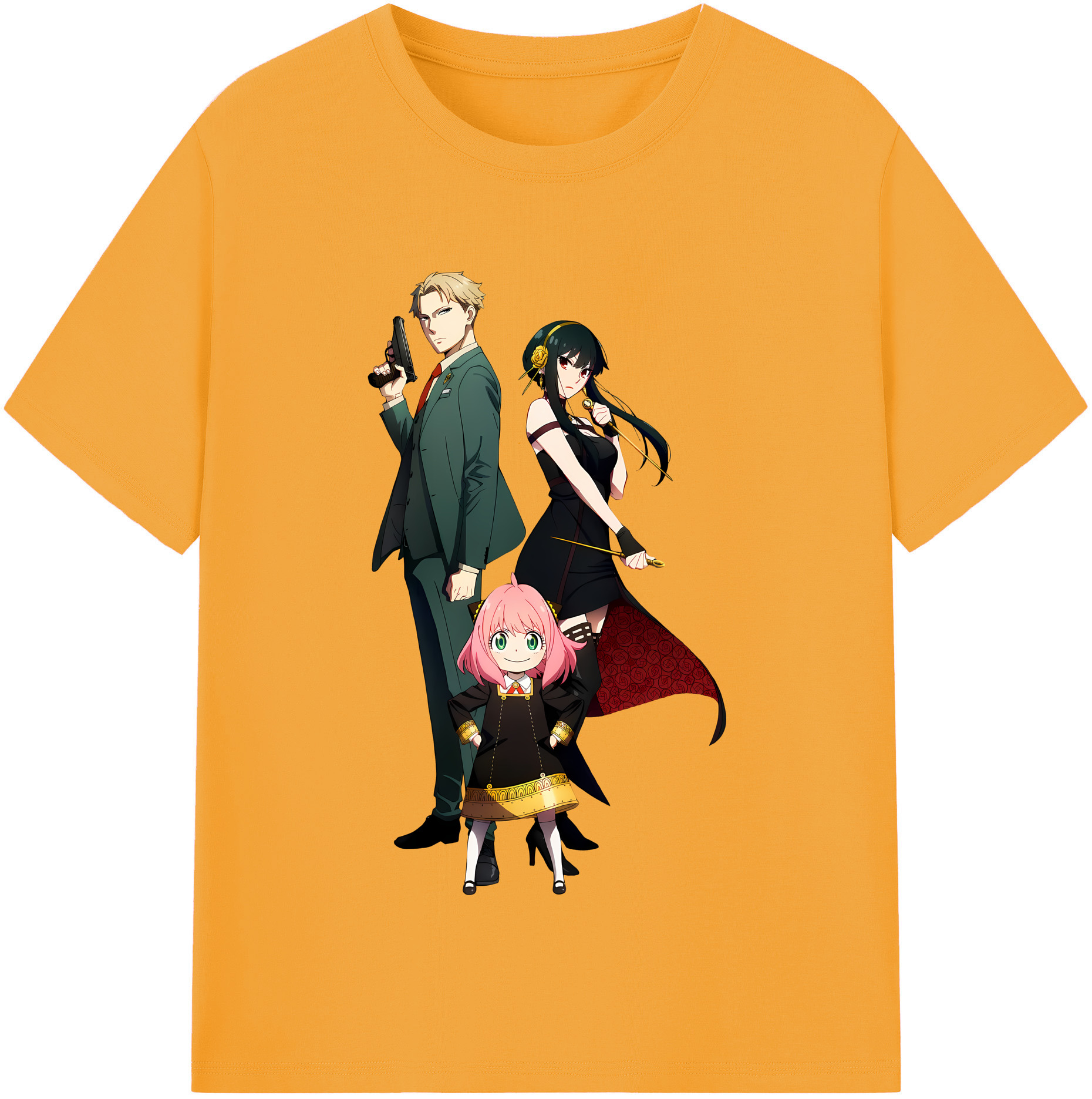 （画像用） SPY×FAMILY间谍家家酒 レディースカジュアルプリントTシャツ（綿100％）