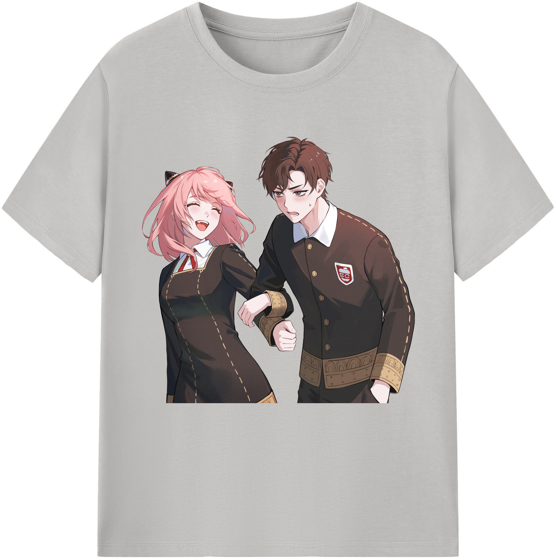 （画像用） SPY×FAMILY间谍家家酒 レディースカジュアルプリントTシャツ（綿100％）